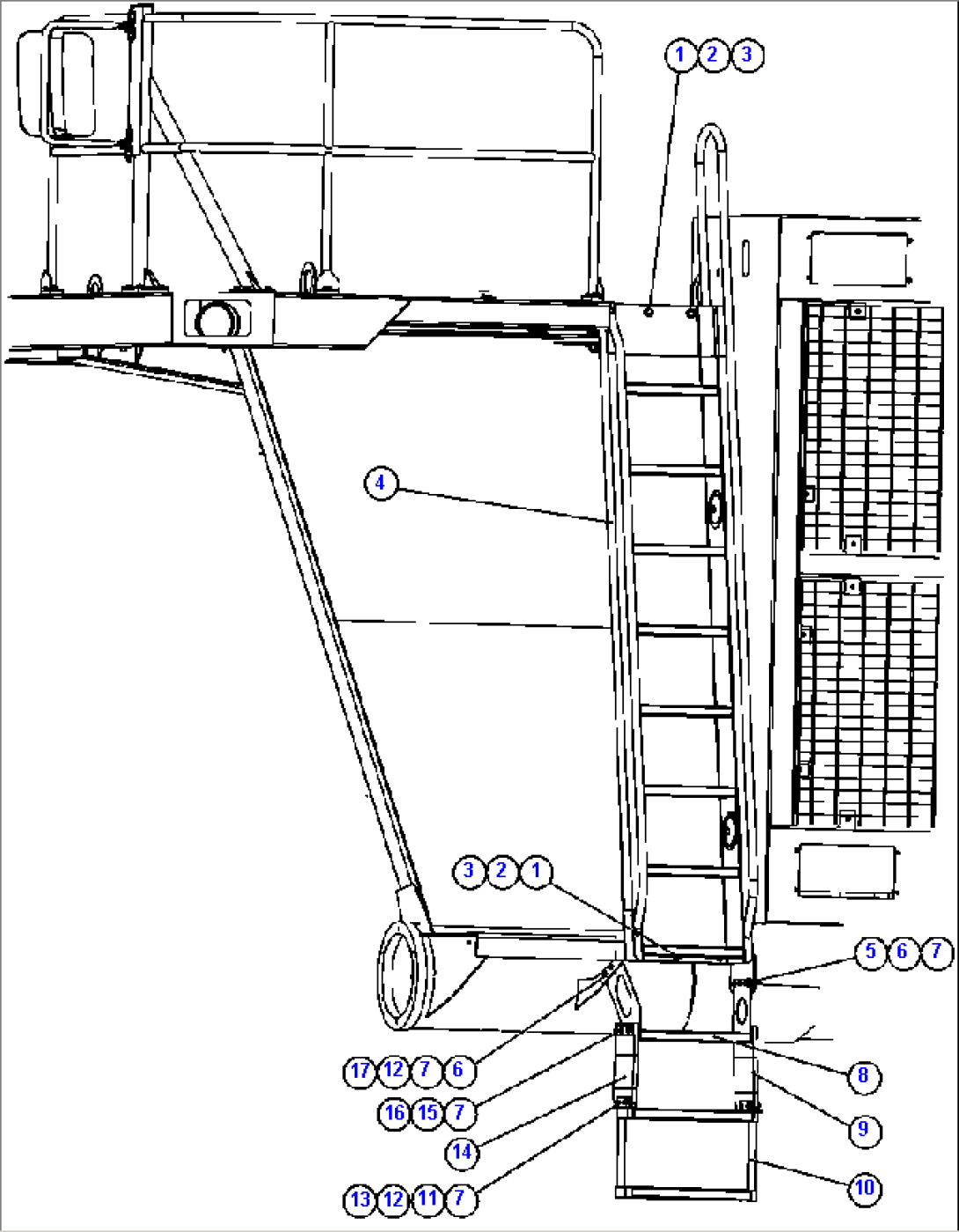 R.H. LADDER INSTALLATION
