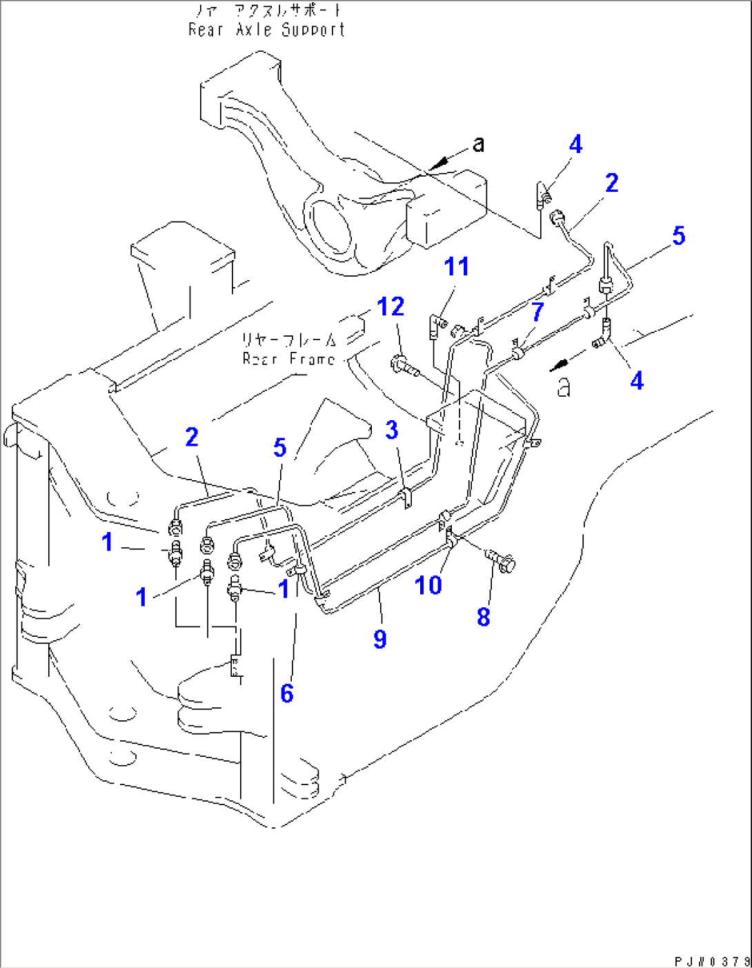 REMOTE GREASE (REAR AXLE SUPPORT) (WITH AUTO GREASE SYSTEM)