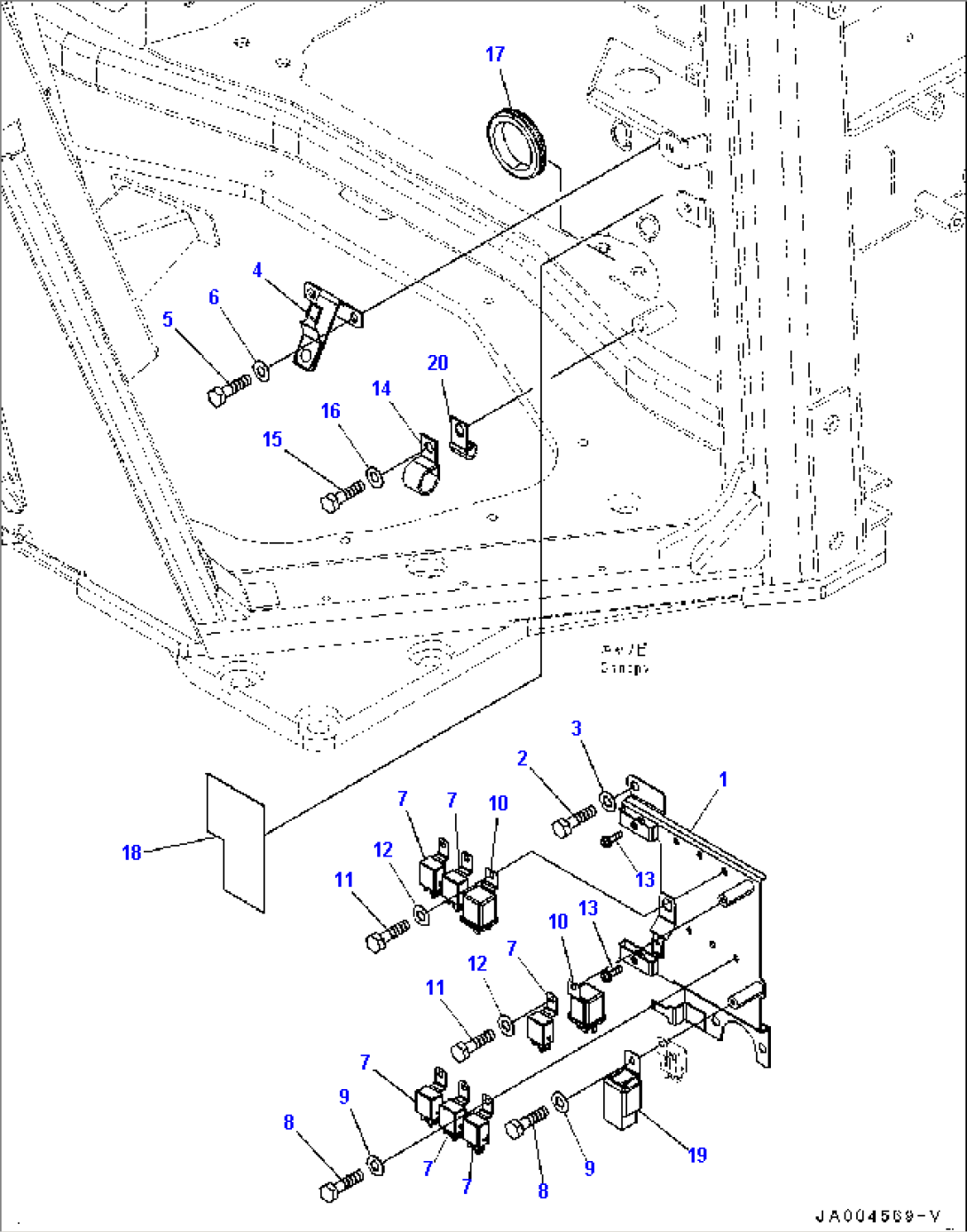 ROPS Canopy, Floor, Wiring Harness (3/3) (#80001-)