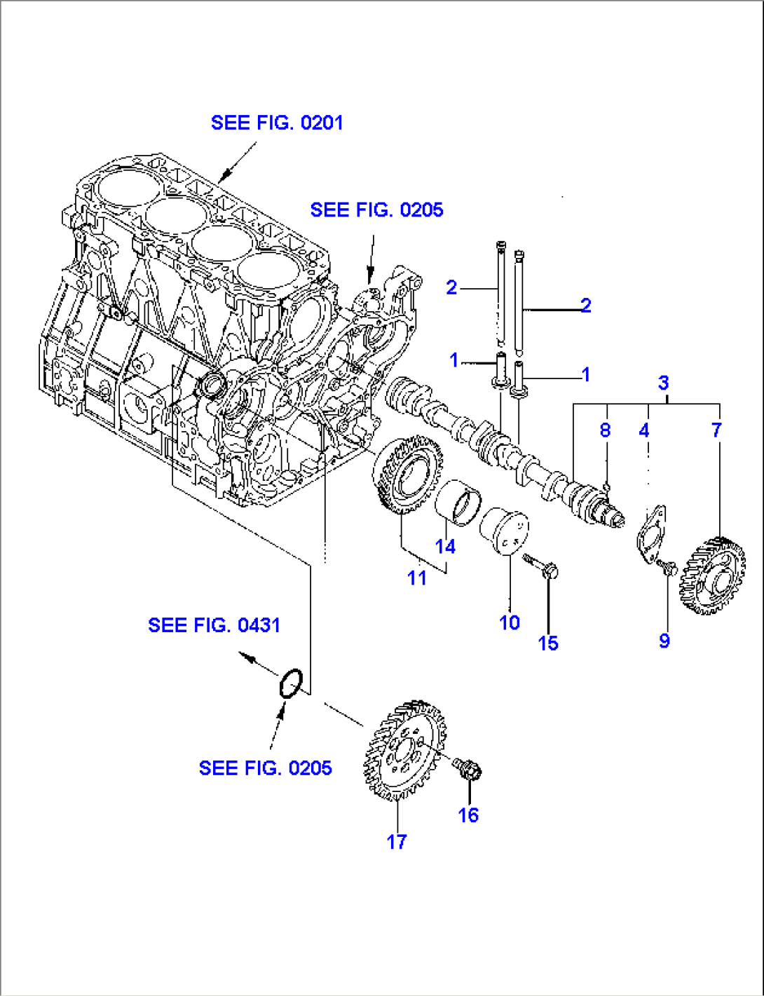 CAMSHAFT AND DRIVING GEAR