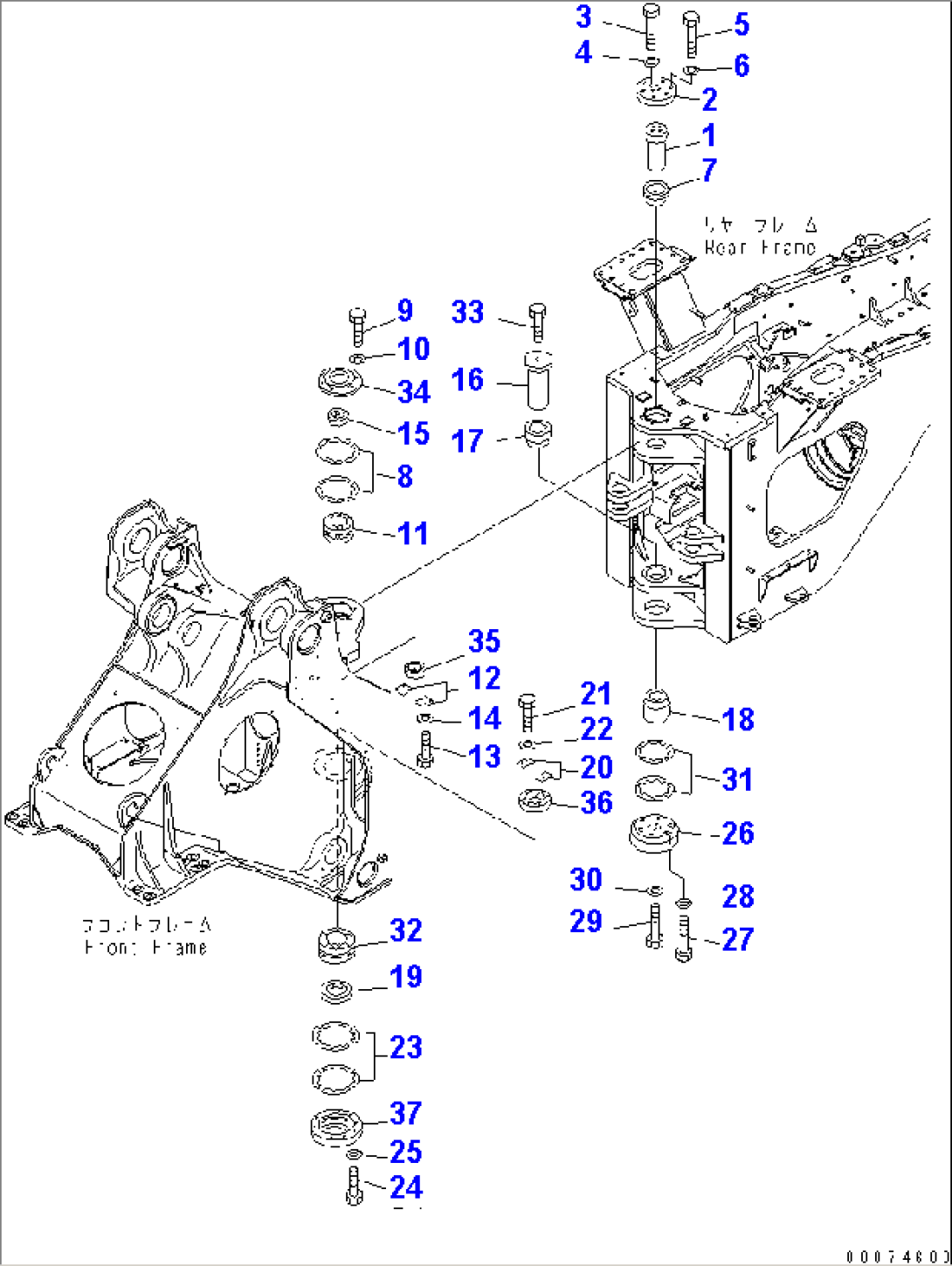 HINGE PIN (FOR FRONT AND REAR FRAME CONNECTING)(#51075-)