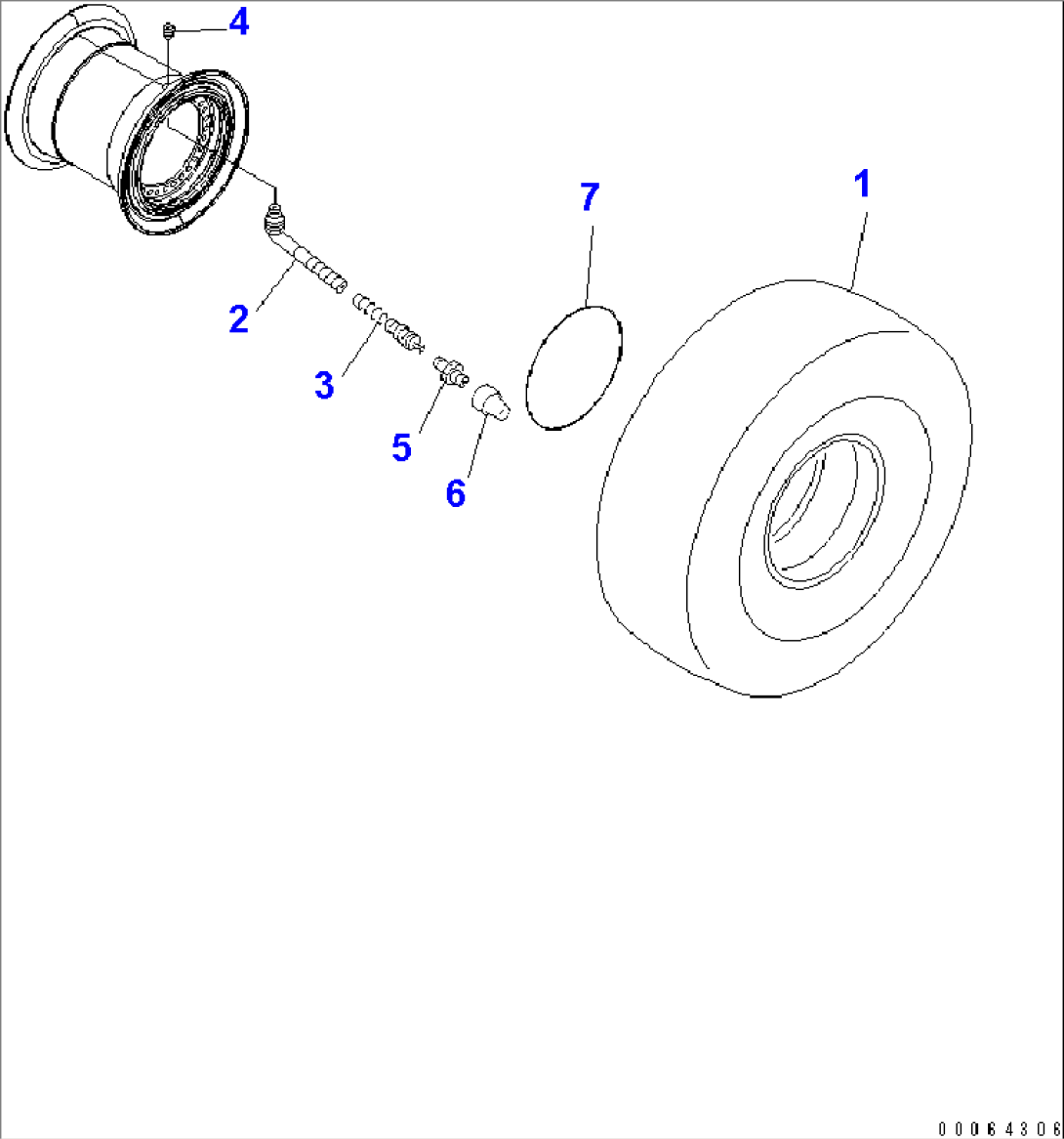 TIRE (29.5-R25 XMINE D2-L5) (TUBE LESS) (3-PIECE)(#55001-)