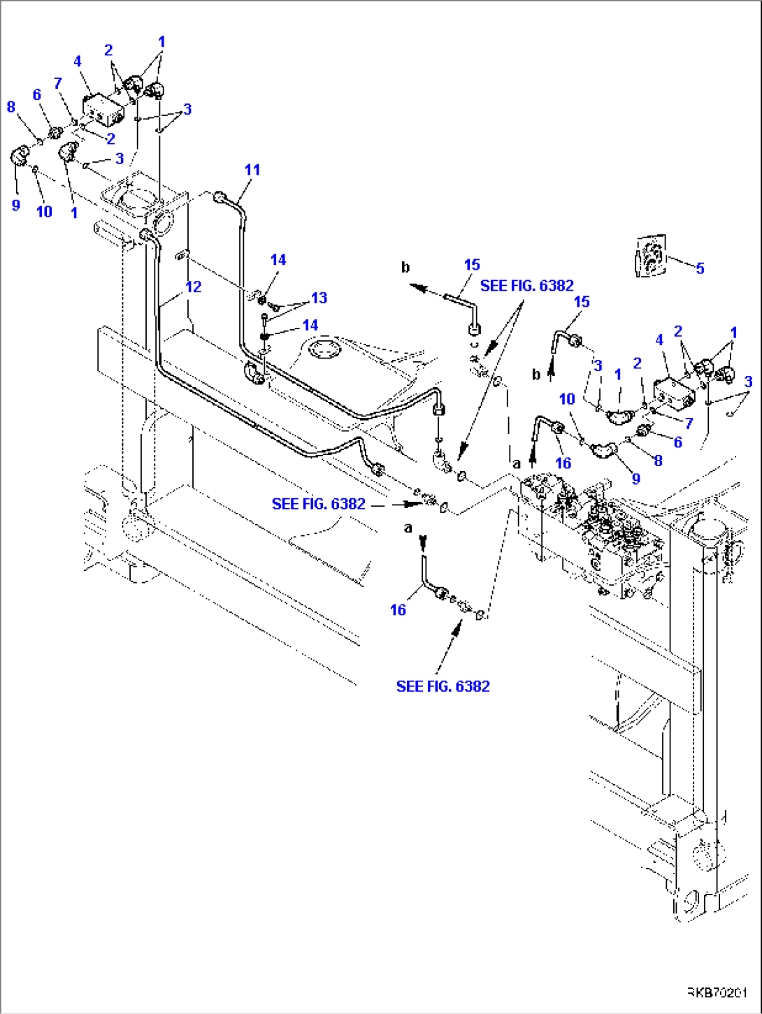 HYDRAULIC PIPING (OUTRIGGER LINE) (WITH 8-SPOOL CONTROL VALVE) (WITH SAFETY VALVE)