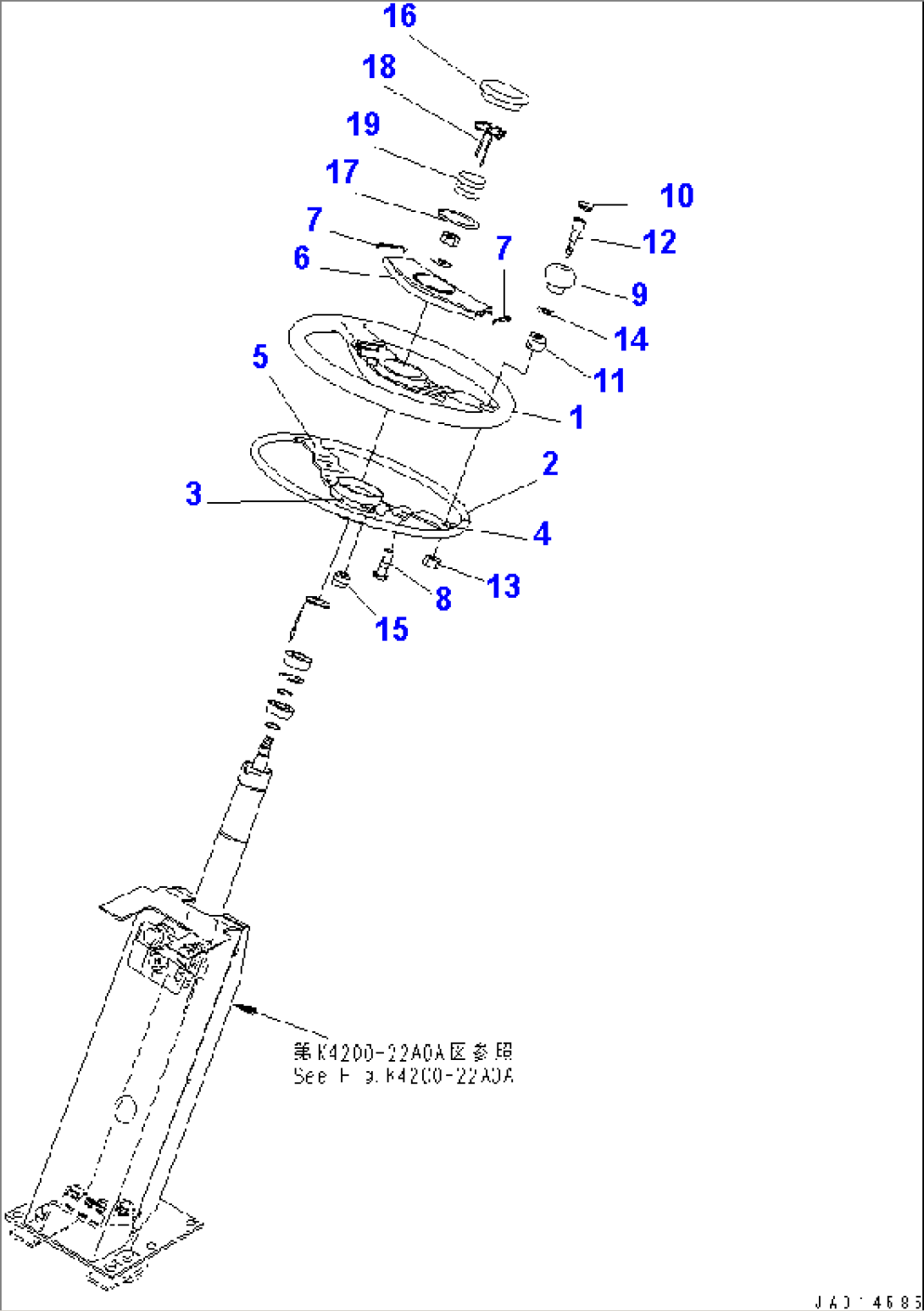 STEERING WHEEL AND COLUMN(#13526-)