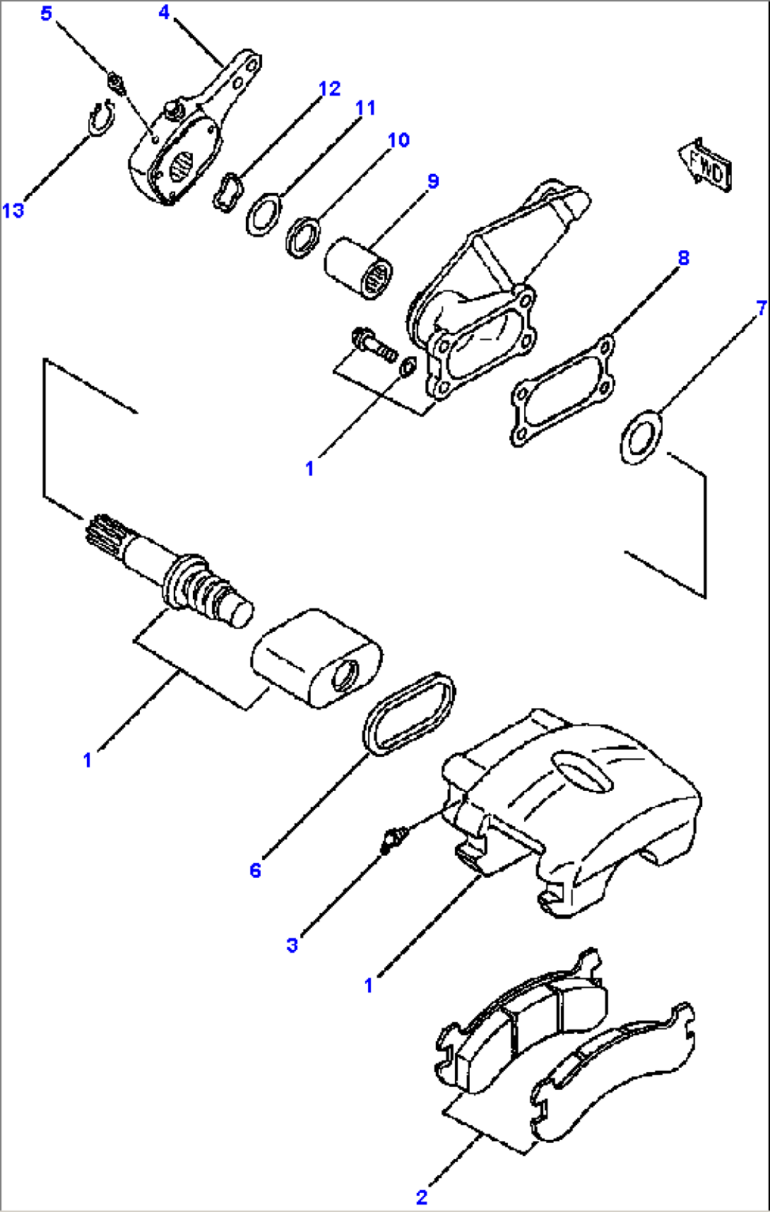 PARKING BRAKE PAD ASSEMBLY