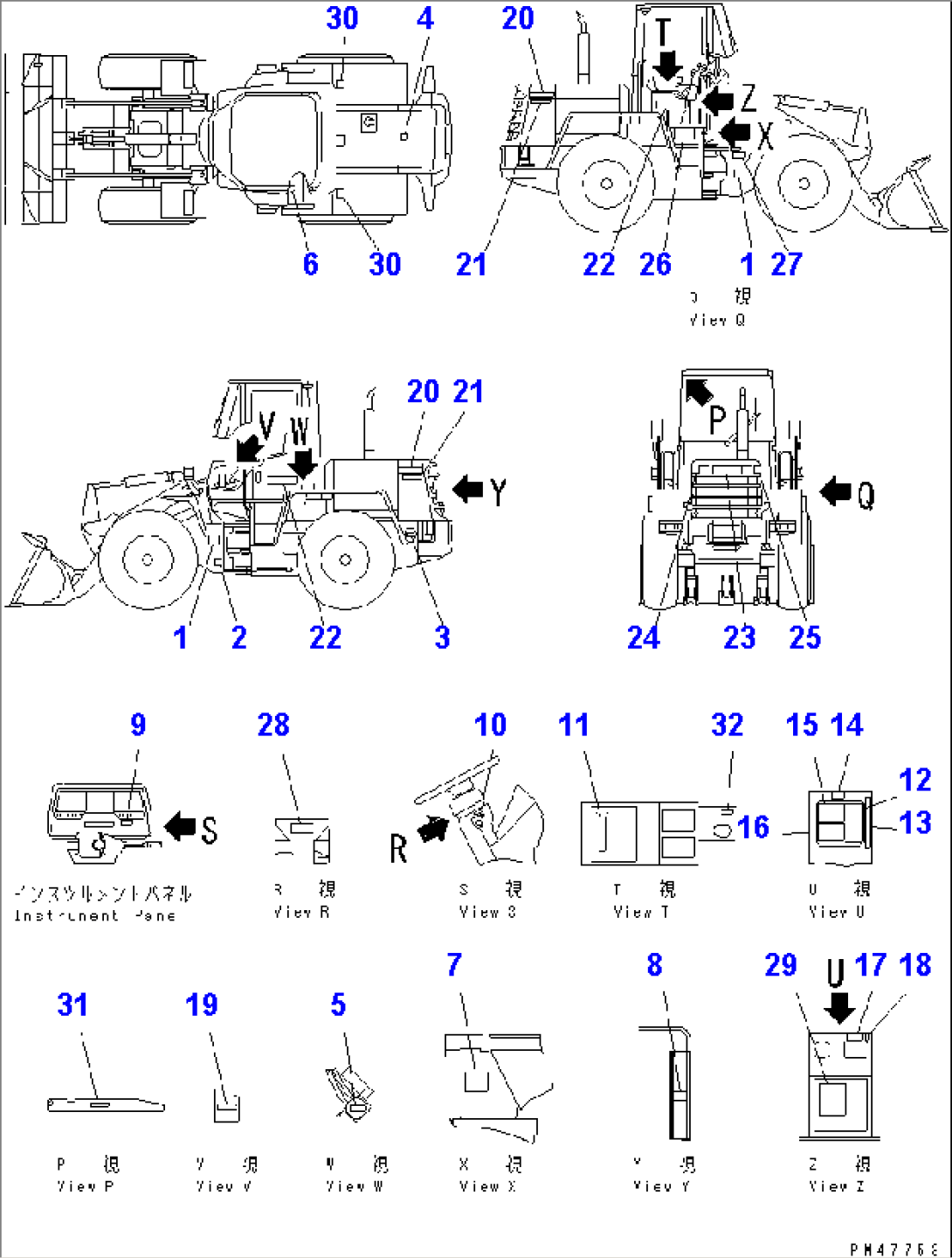 MARKS AND PLATES (WITH CAB) (JAPANESE)(#60001-)