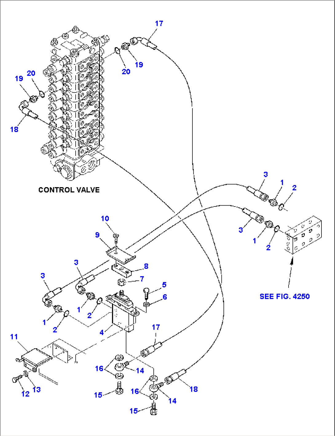 HYDRAULIC PIPING (BOOM SWING PPC VALVE LINE)