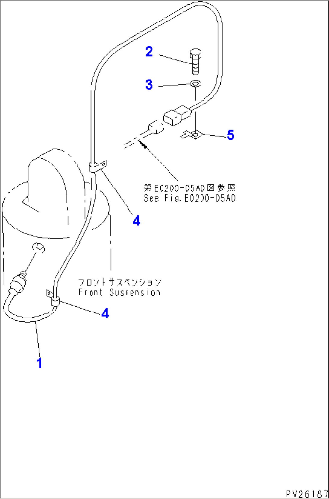 FRONT AXLE (RIGHT HAND) (FRONT SUSPENSION RELATED PARTS) (AUTO SUSPENSION) (NEW SENSOR TYPE)(#4165-)