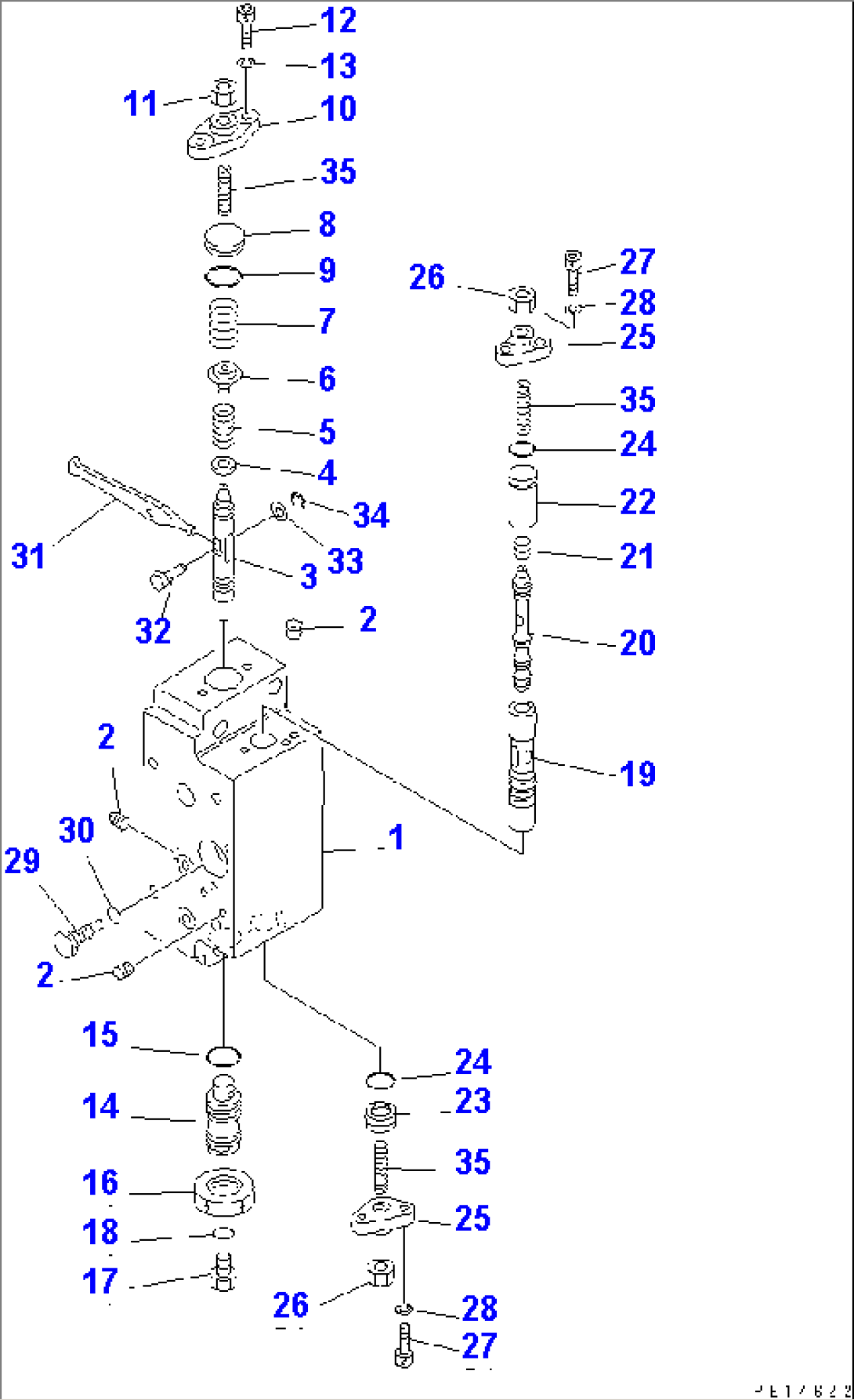 HYDRAULIC PUMP (6/13) (SERVO VALVE¤ FRONT) (2/2)