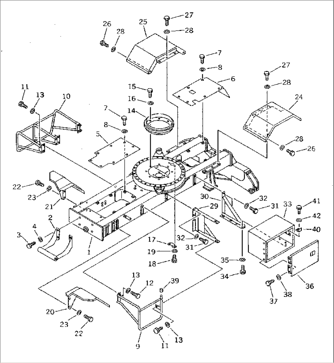 CHASSIS (1/2) (WITH FRONT AND REAR FENDER)(#2301-)