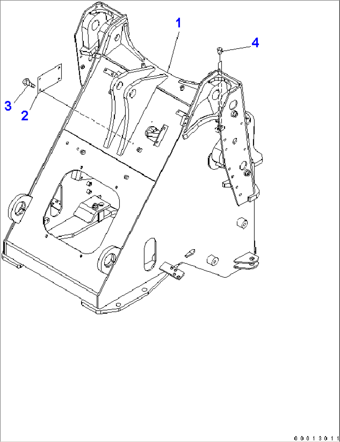 FRONT FRAME (FOR 3-SPOOL OR 4-SPOOL VALVE)