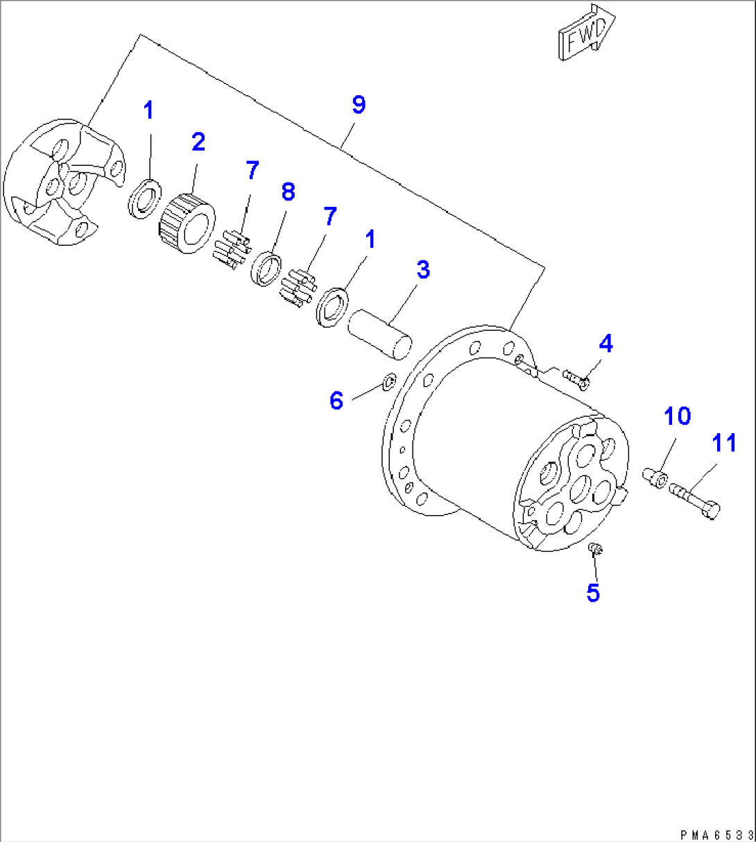 FRONT AXLE (REDUCTION GEAR)