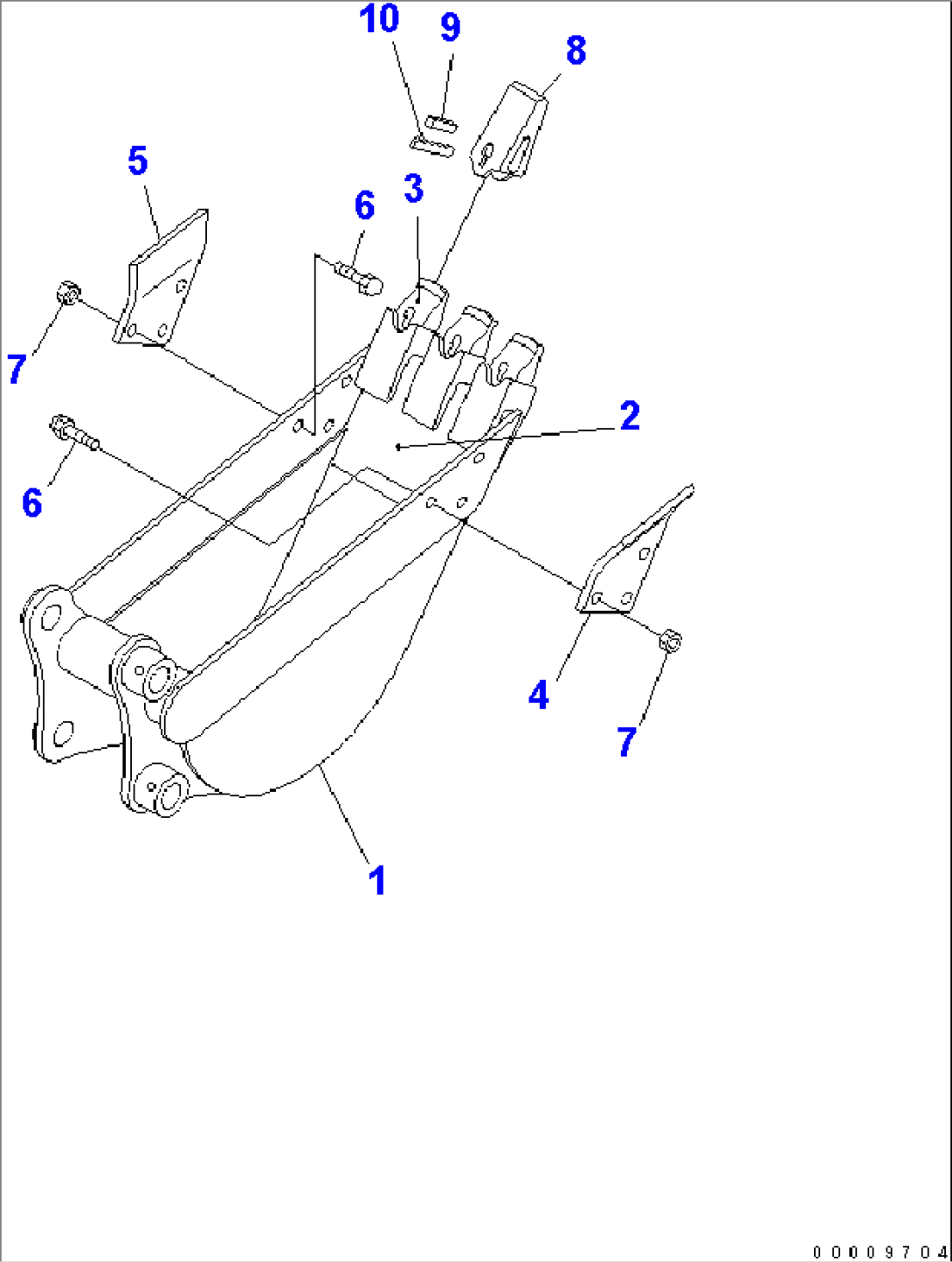 BUCKET¤ 0.035M3 (MINI 0.044M3) 420MM WIDTH
