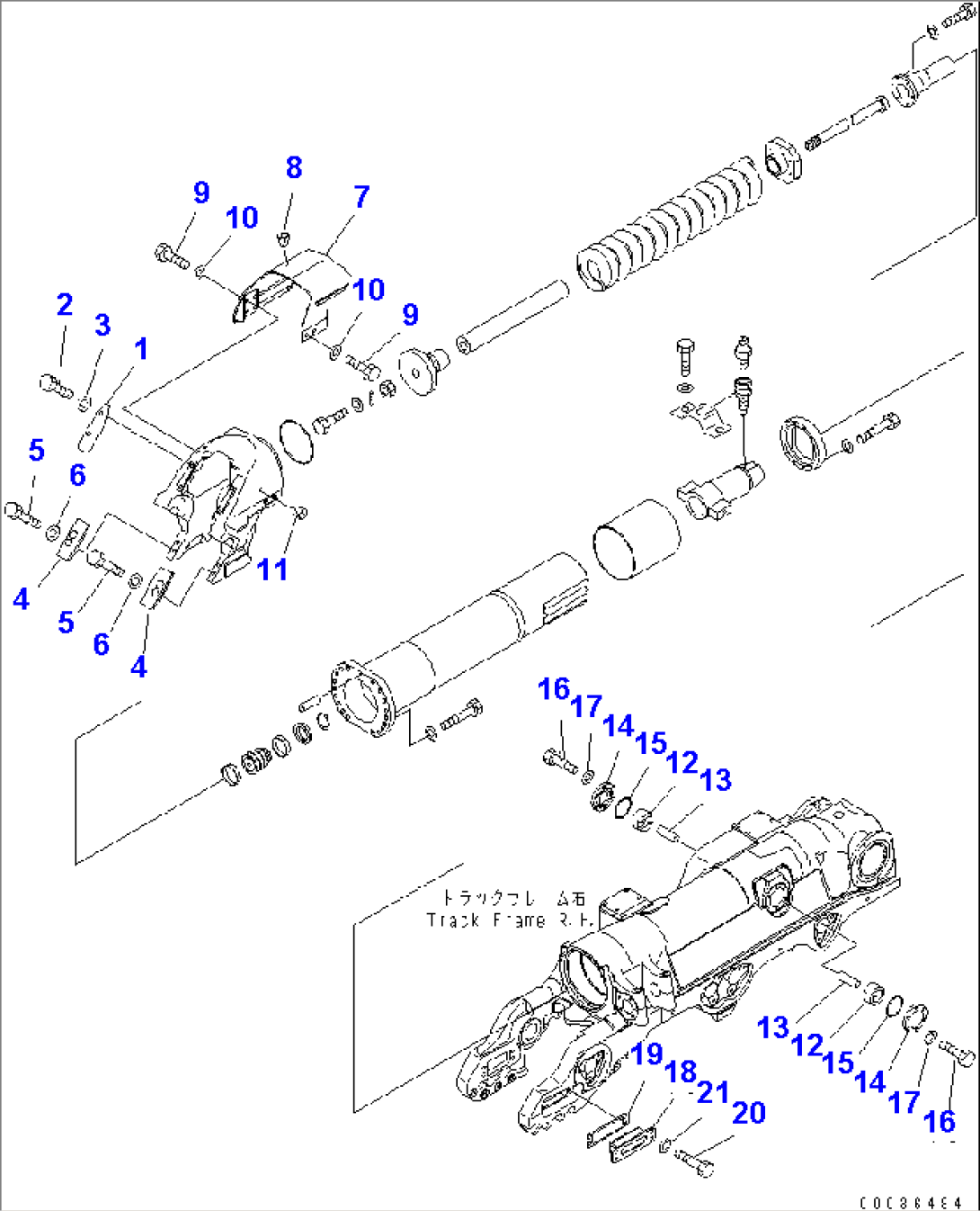 RECOIL SPRING COVER (R.H.)(#18801-)