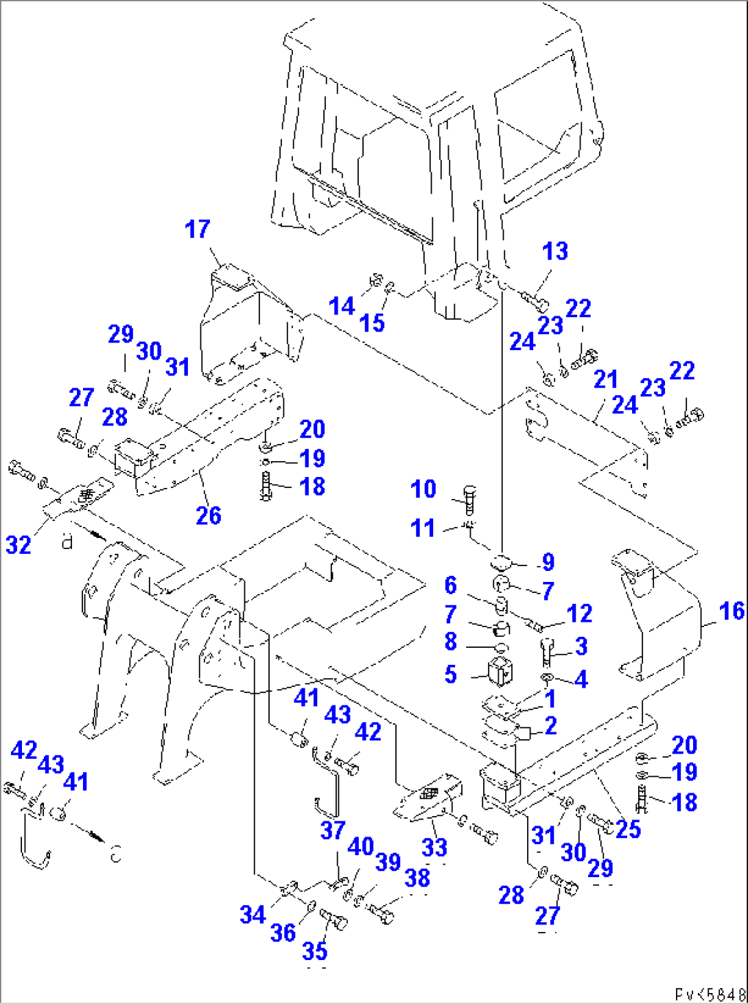 MOUNT BRACKET (FOR ROPS CAB)