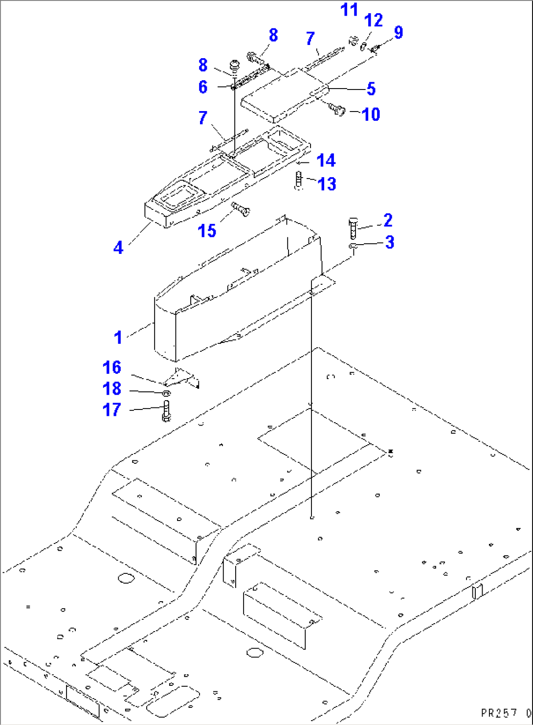 CAB INTERIOR (CONSOLE BOX) (1/3)(#1055-)