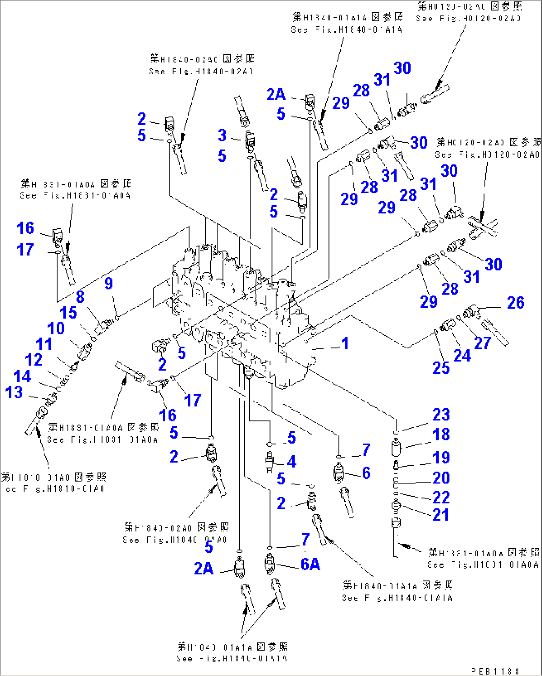MAIN VALVE (CONNECTING PARTS) (2 ACTUATOR)(#84620-86929)