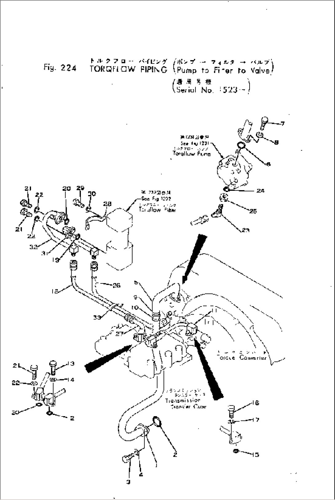 TORQFLOW PIPING (PUMP TO FILTER TO VALVE)(#1523-)