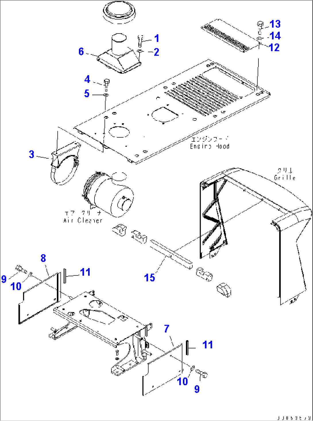 HOOD (AIR CLEANER) (TANK COVER) (EXCEPT JAPAN)(#85001-)