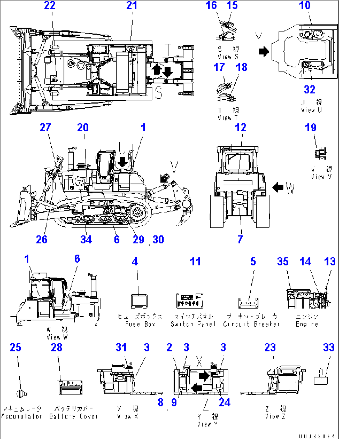 MARKS AND PLATES (SPANISH) (CHARACTOR) (WITH CAB)(#35001-)