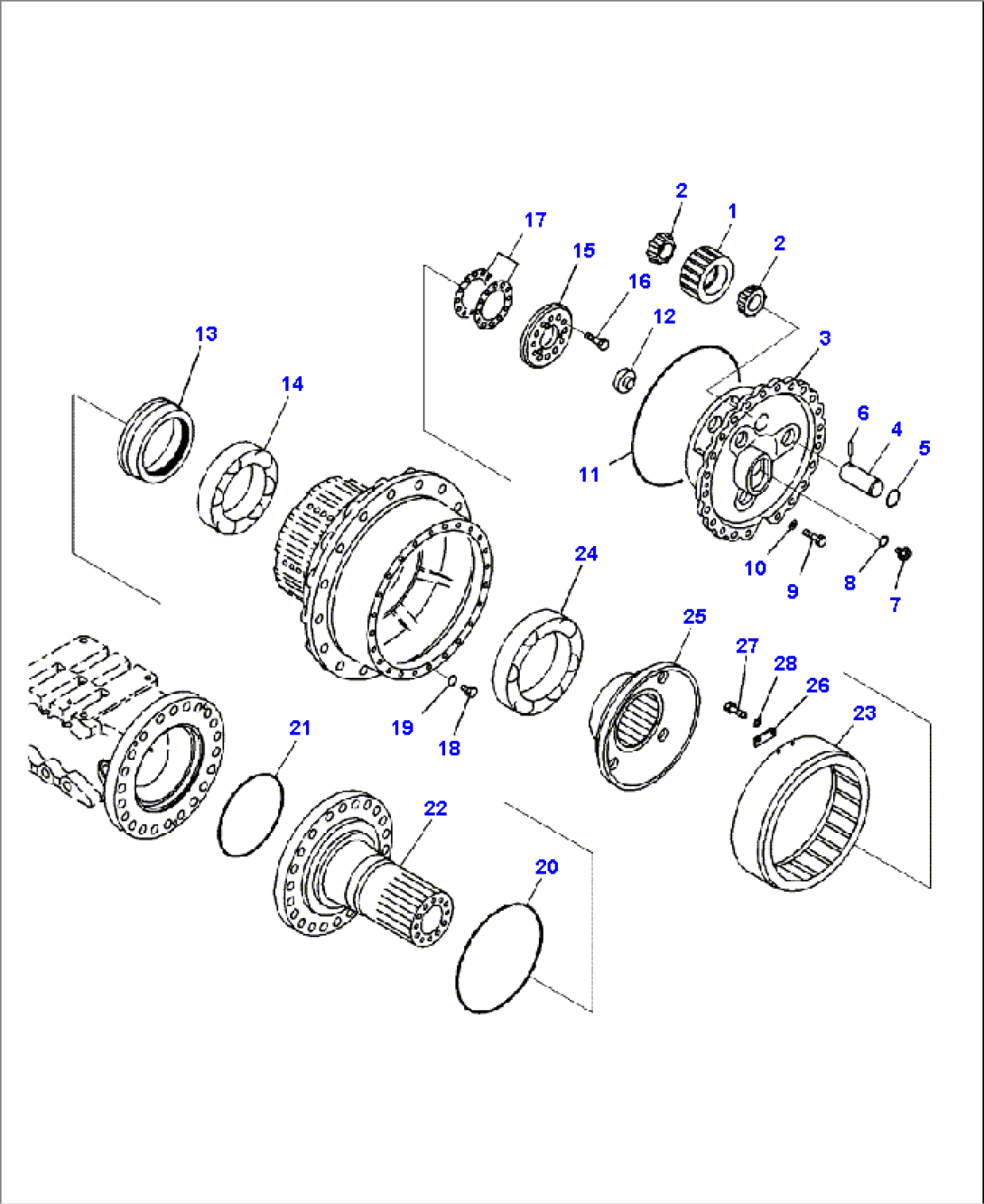 F3450-05A0 FINAL DRIVE AND BRAKE L.H. CENTER