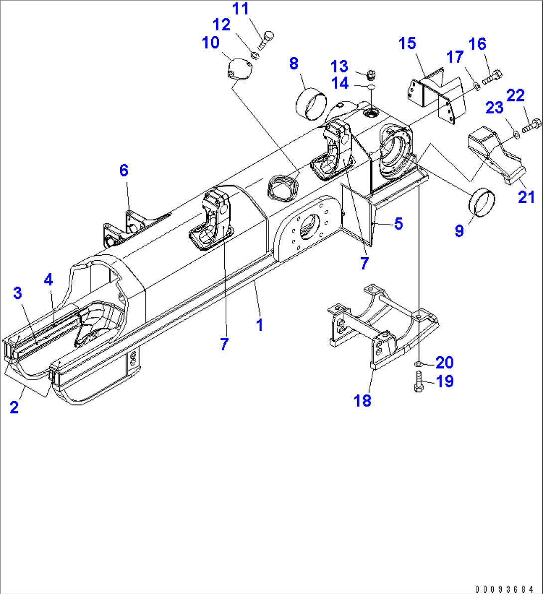 TRACK FRAME (L.H.) (SHIBAKAI TRIMMING SPEC.)(#10981-)
