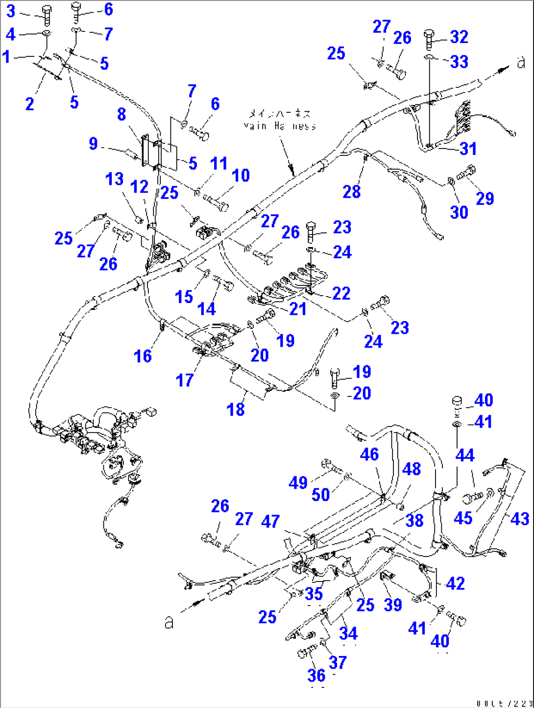 WIRING (MAIN HARNESS) (CLIP) (LEFT DECK)(#30002-)
