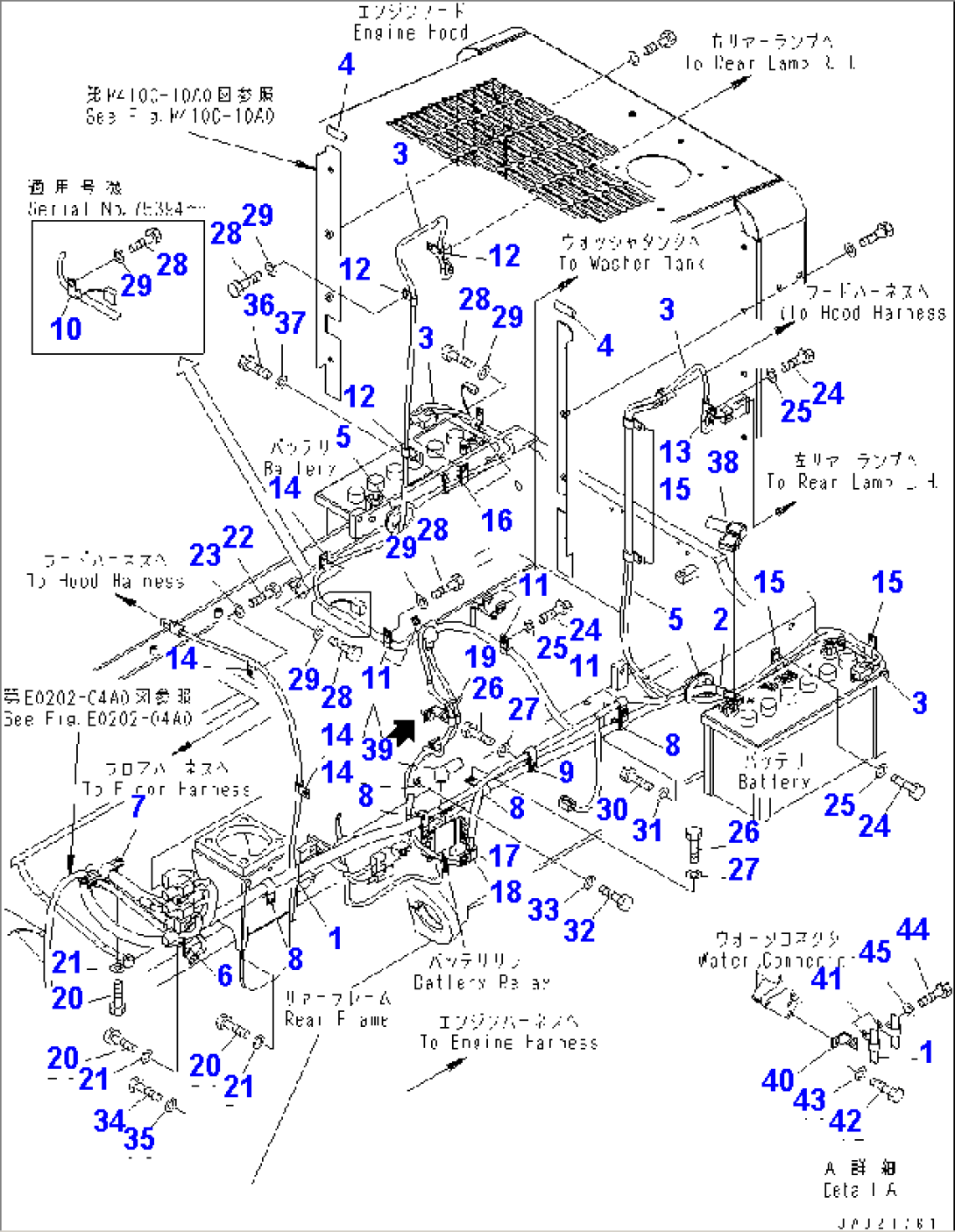 REAR HARNESS (1/4) (MAIN HARNESS) (FOR EXCEPT JAPAN)