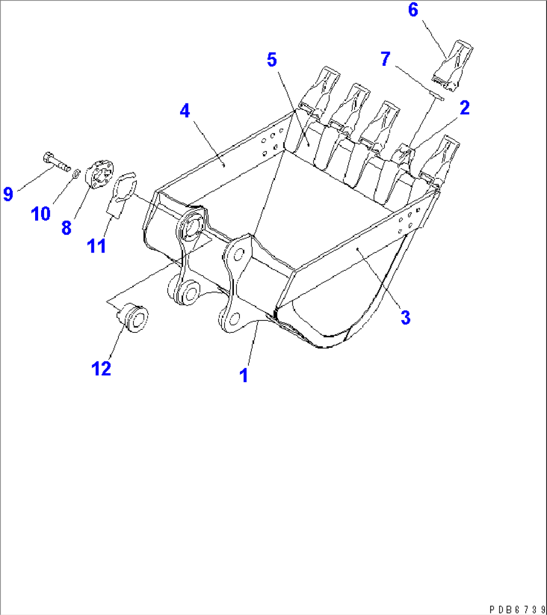 BUCKET¤ 1.2M3¤ 1340MM(#30296-)