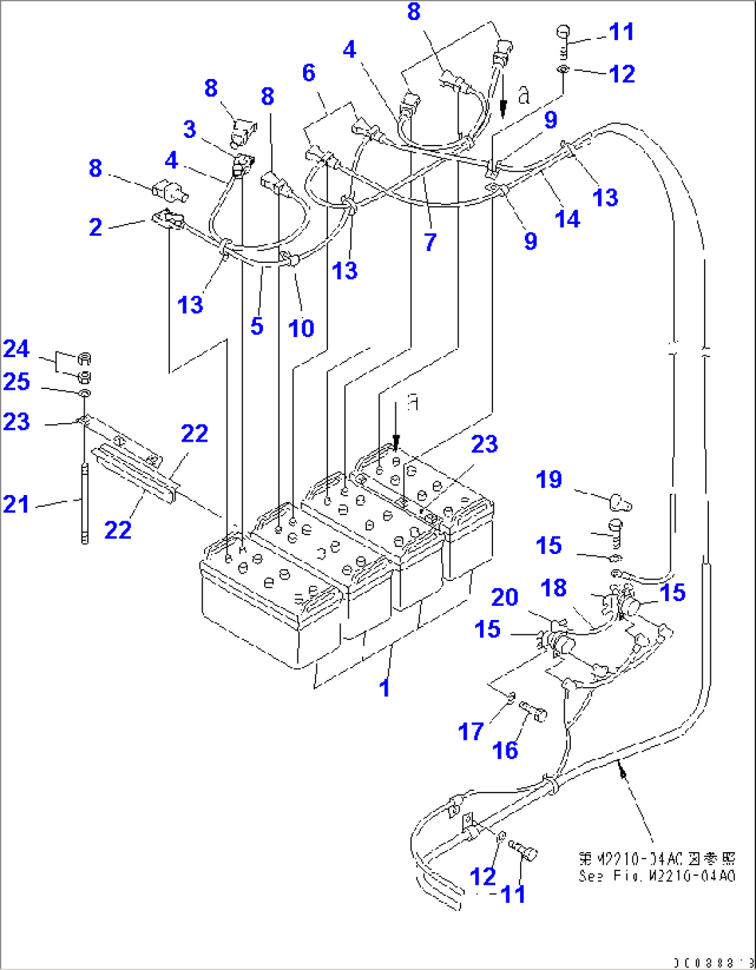 PIPING BRACKET AND BATTERY