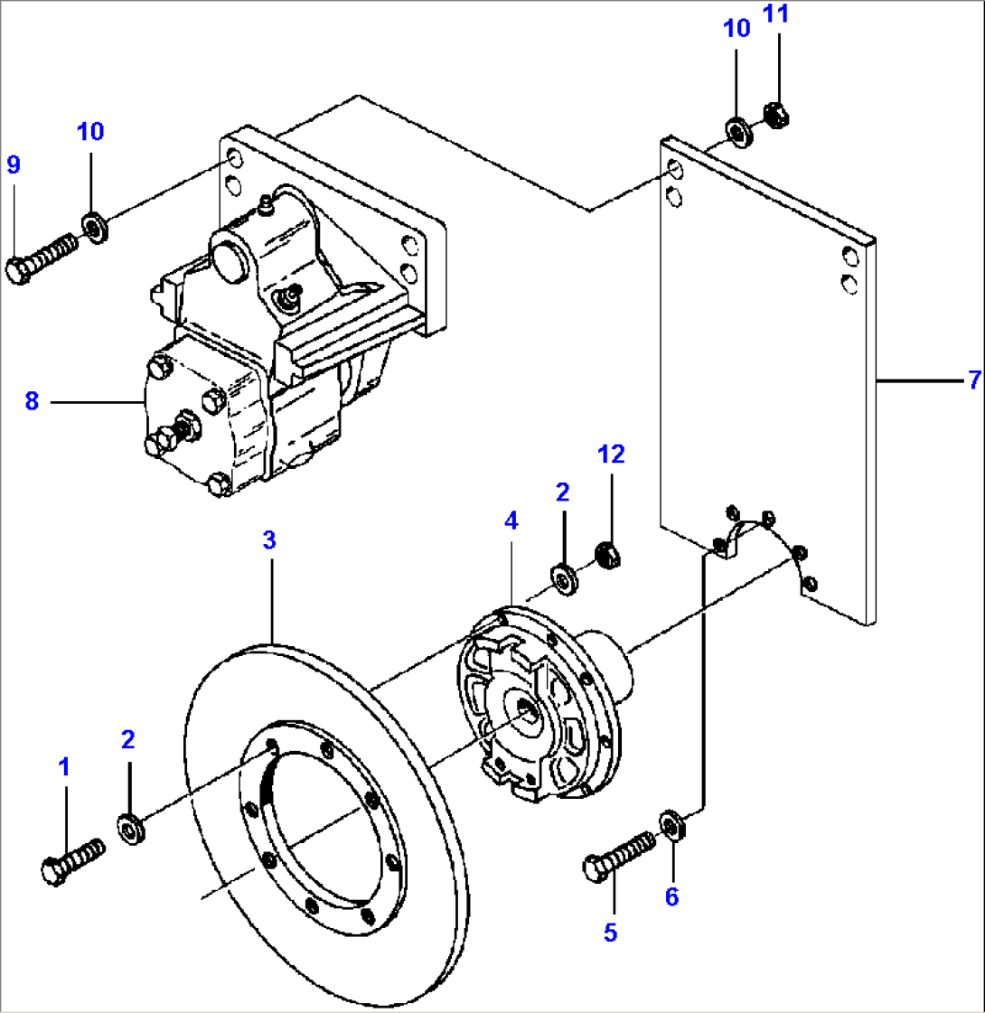 PARKING BRAKE S/N 203507 AND UP