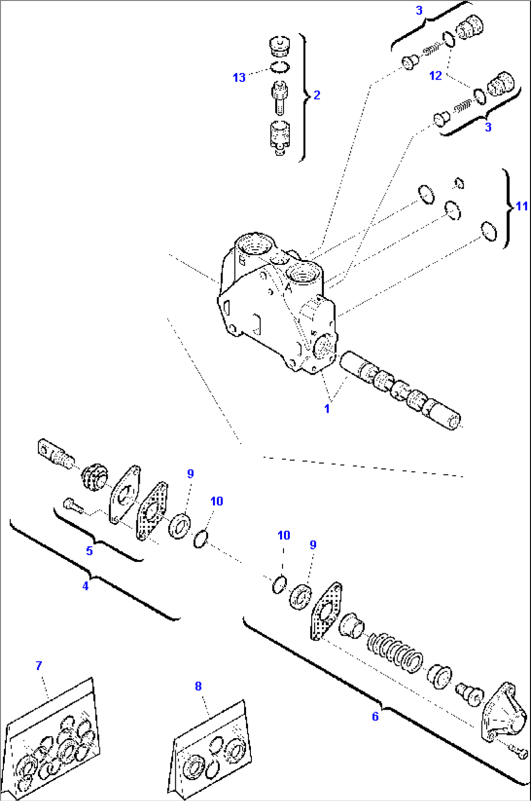 BACKHOE CONTROL VALVE (5/8)