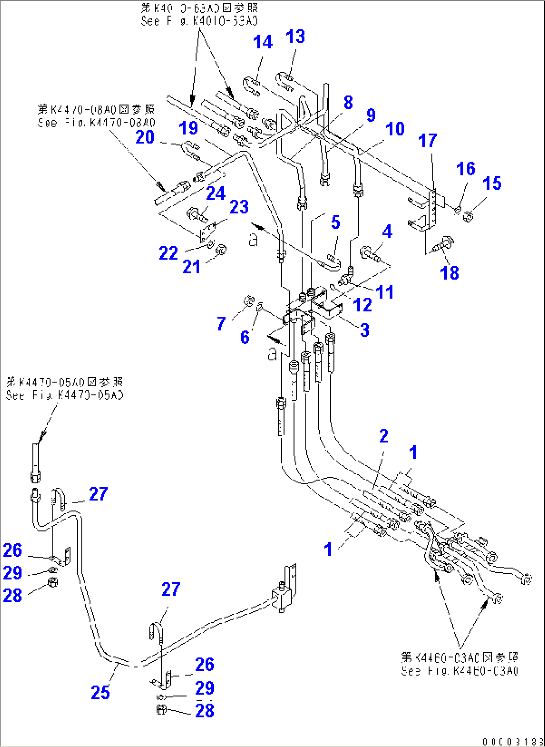 BRAKE PIPING (SUCTION AND DRAIN LINE)(#50025-)