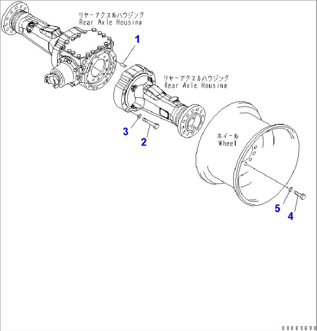 REAR AXLE (MOUNTING PARTS)