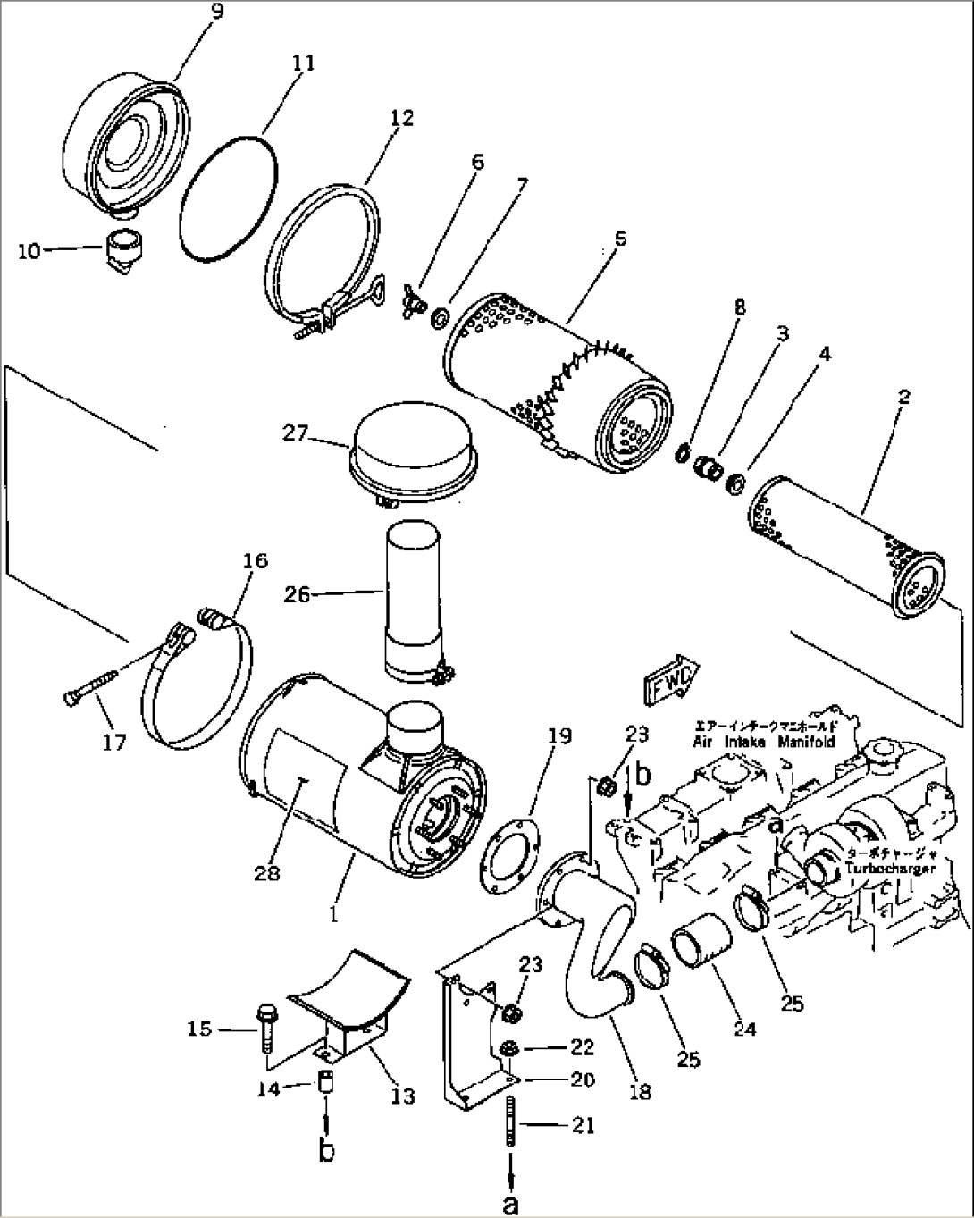 AIR CLEANER AND MOUNTING (WITH EXTENSION TYPE)