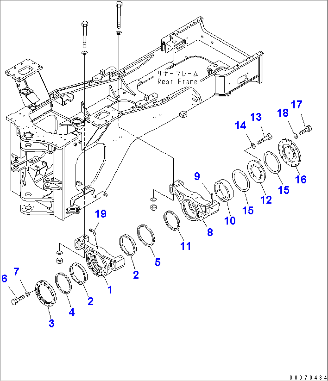 REAR AXLE (AXLE SUPPORT)(#52406-)