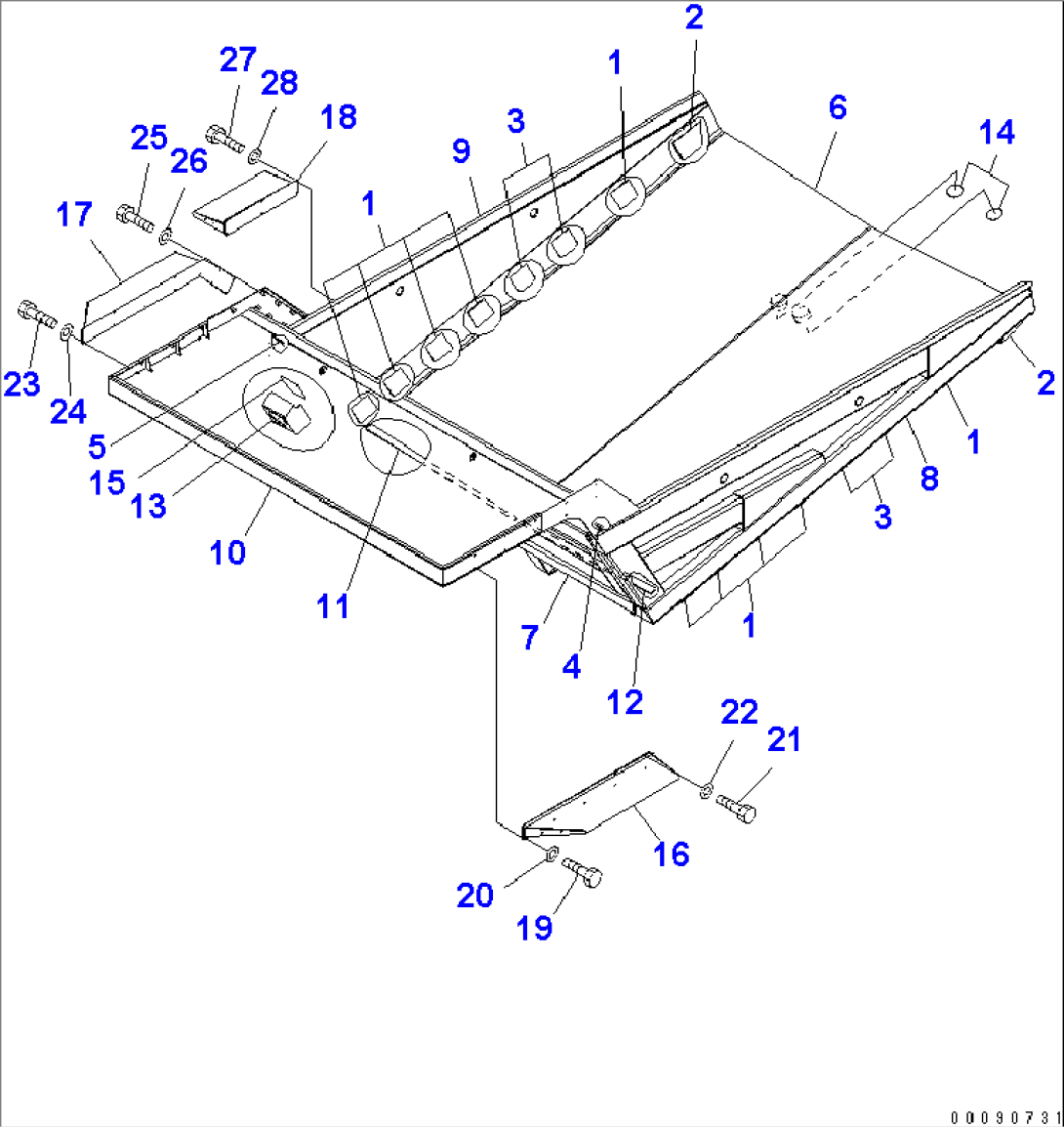 BODY (WITH MUFFLER) (WIDTH 5500MM BODY)(#7566-)
