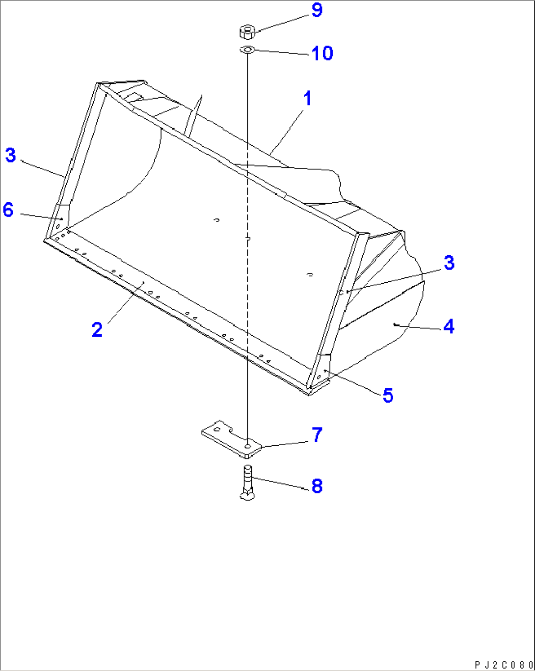 BUCKET (5.5M3) (5.8M3¤ WITH BOLT ON EDGE)
