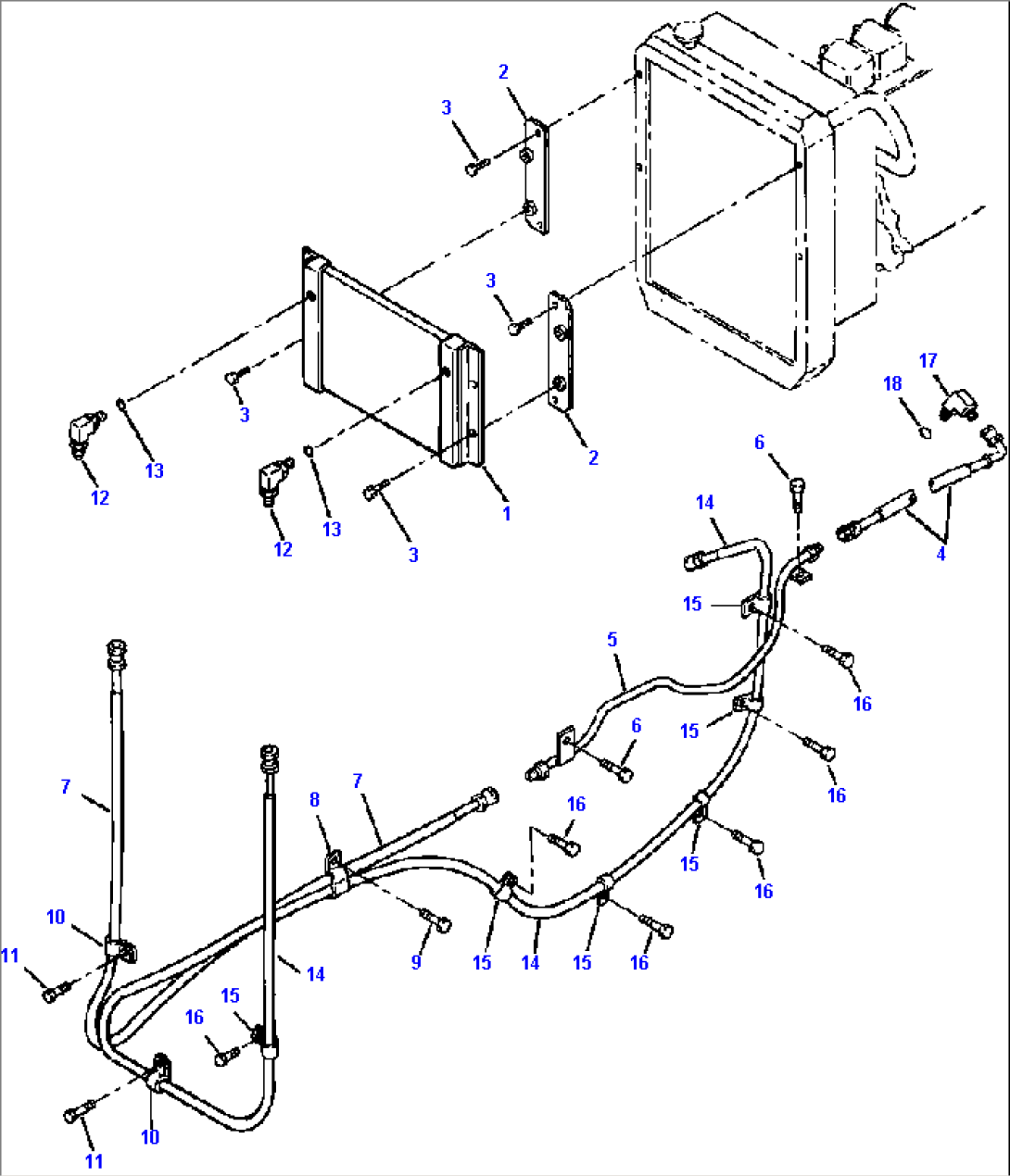 FIG NO. C0110-02A0 HYDRAULIC COOLING LINE
