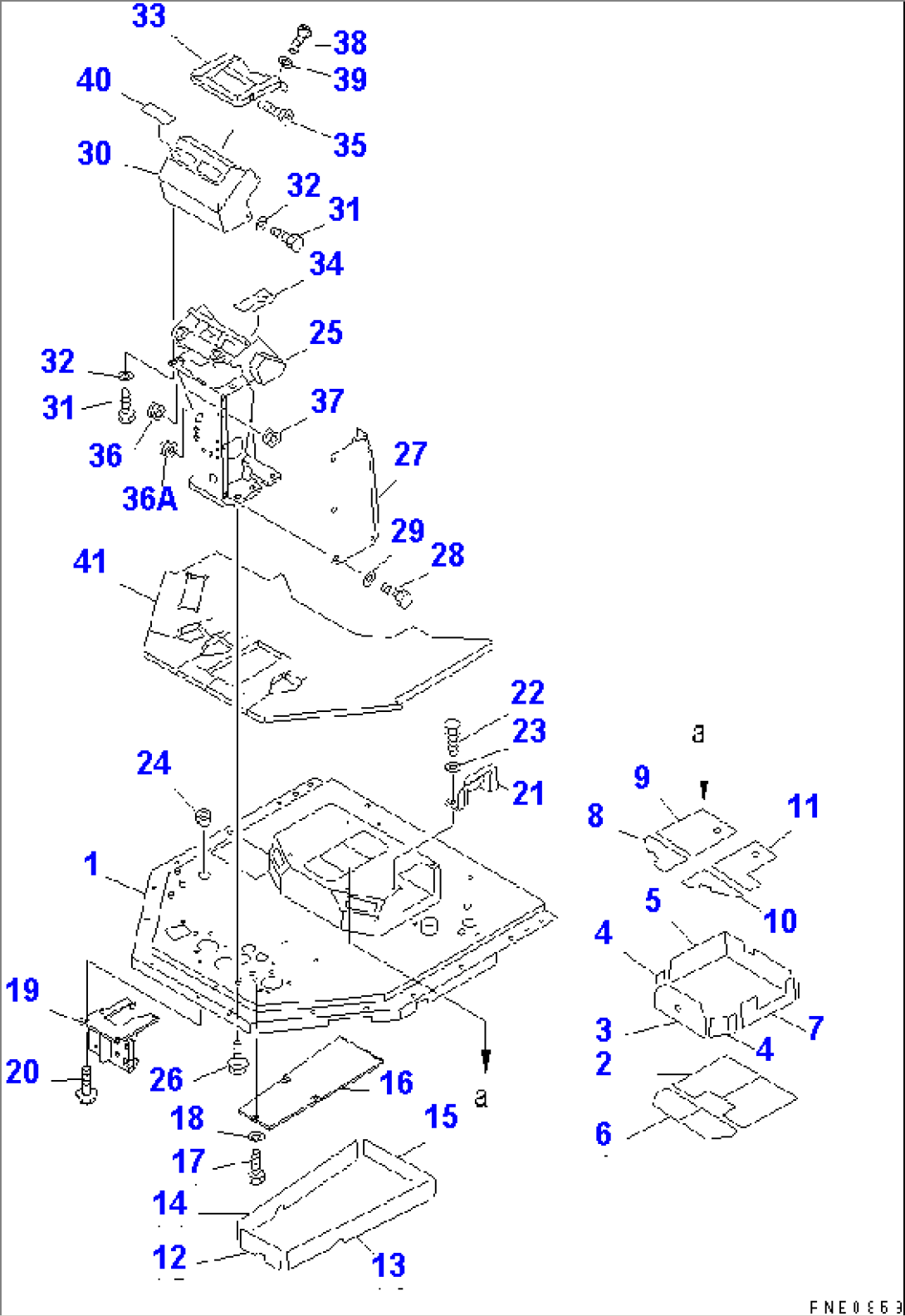 FLOOR FRAME AND DASHBOARD (WITH LOAD METER)(#10865-)