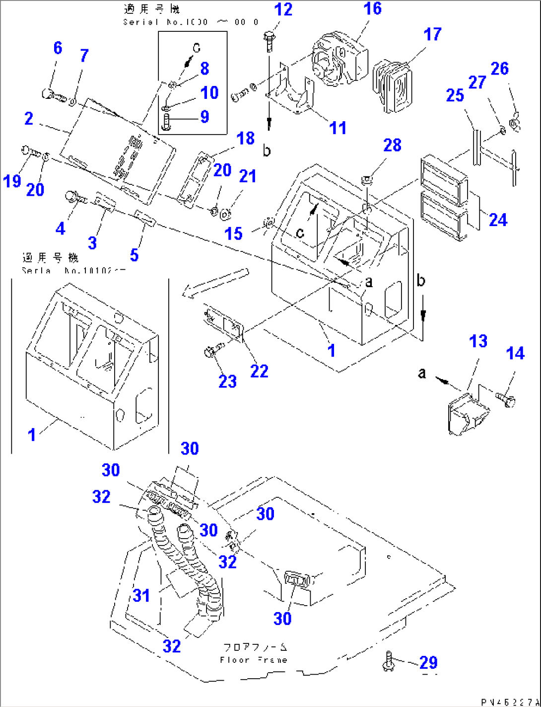 AIR CONDITIONER RELATED PARTS (5/5) (CAB INTERIOR TRIM)(#10001-10109)