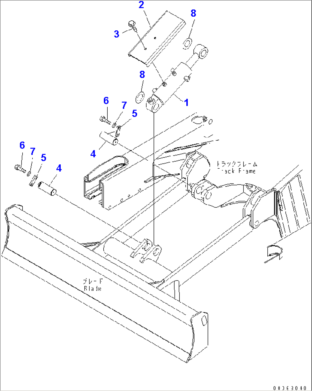 BLADE LIFT CYLINDER AND COVER