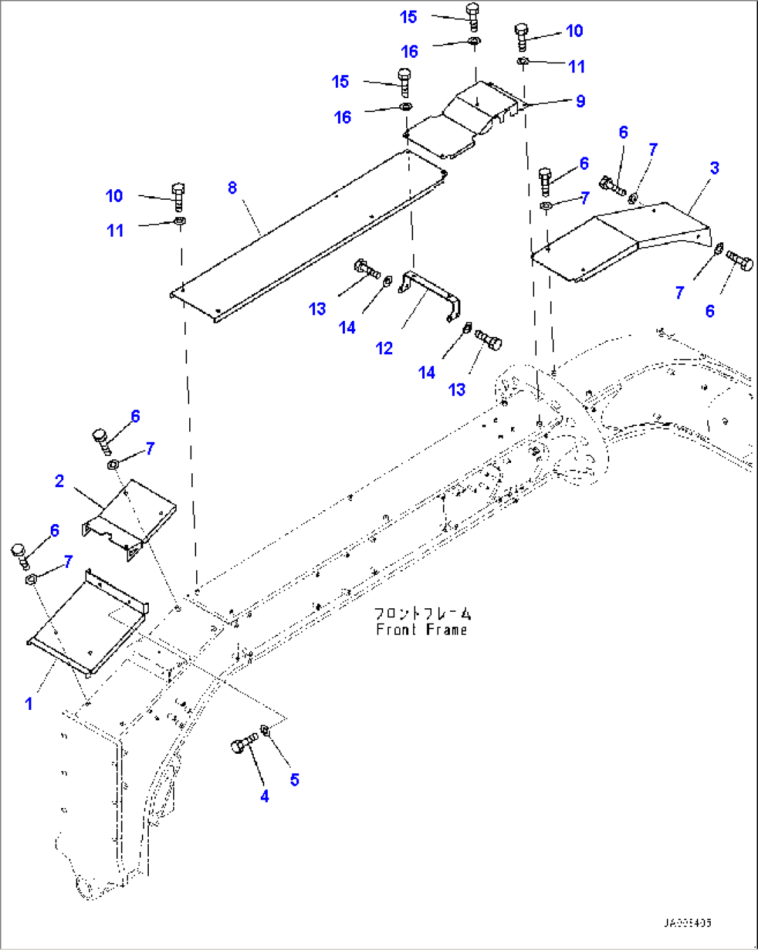 Front Frame Cover, Front Cover (1/2) (#10001-)