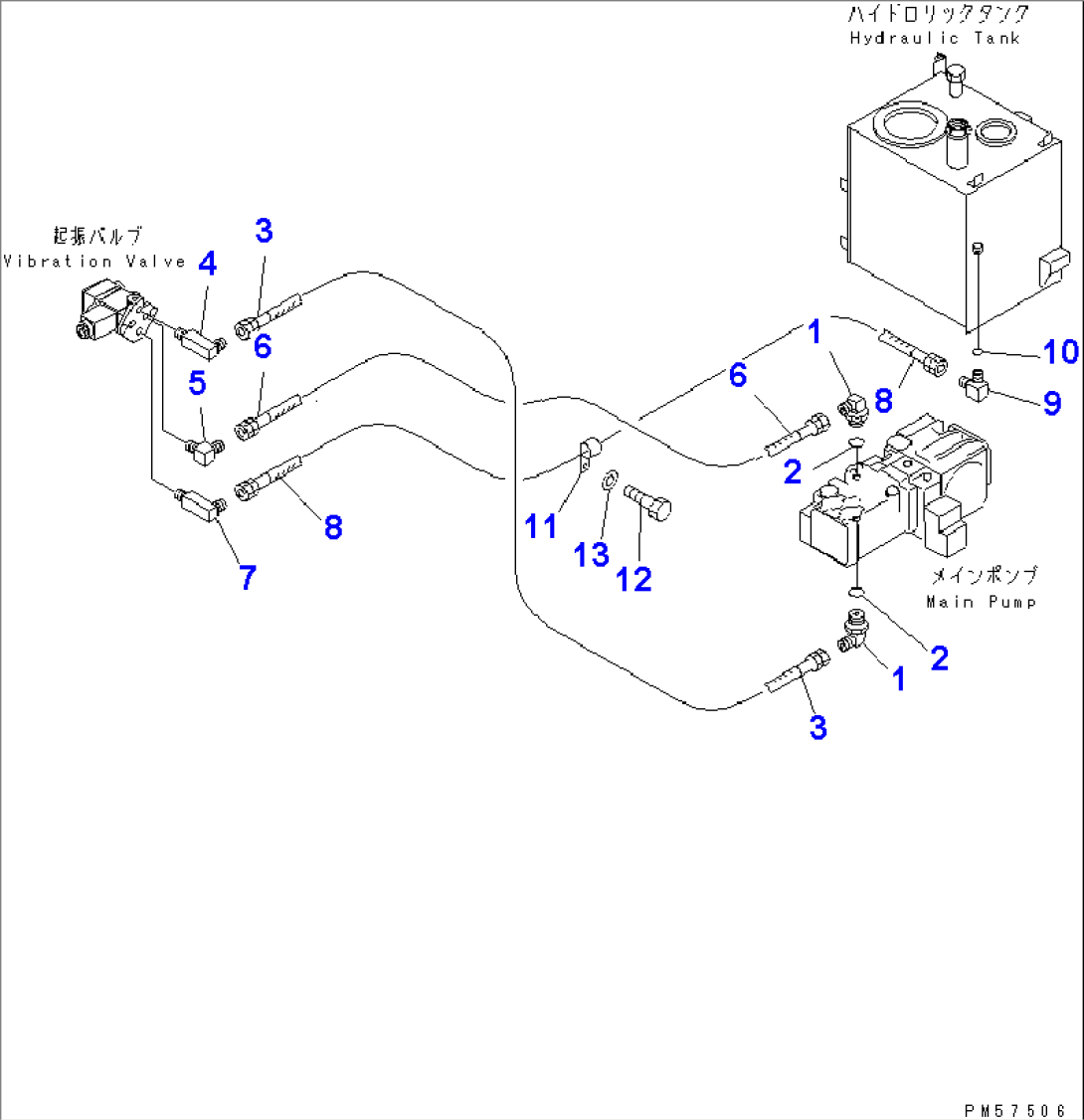 HYDRAULIC PIPING (VIBRATION CONTROL VALVE LINE)