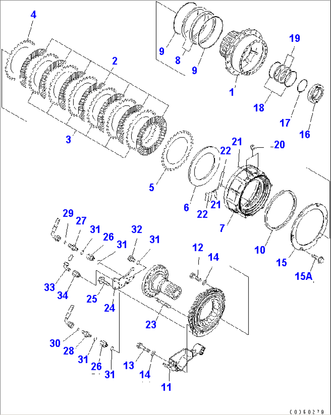 FRONT FINAL BRAKE (R.H.) (HUB)(#2001-)