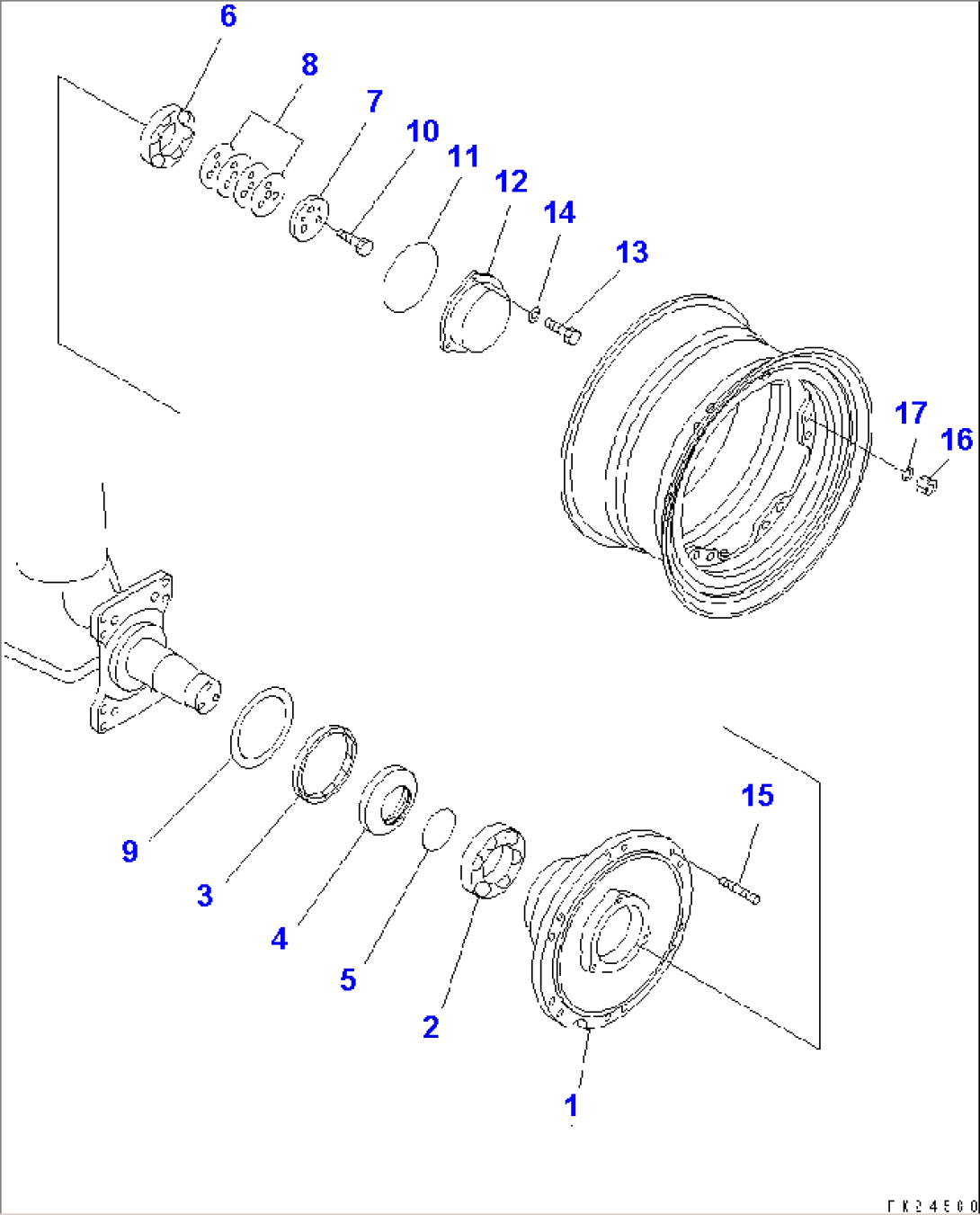 FRONT AXLE (LEFT HAND) (1/7) (FRONT AXLE)(#1001-1311)