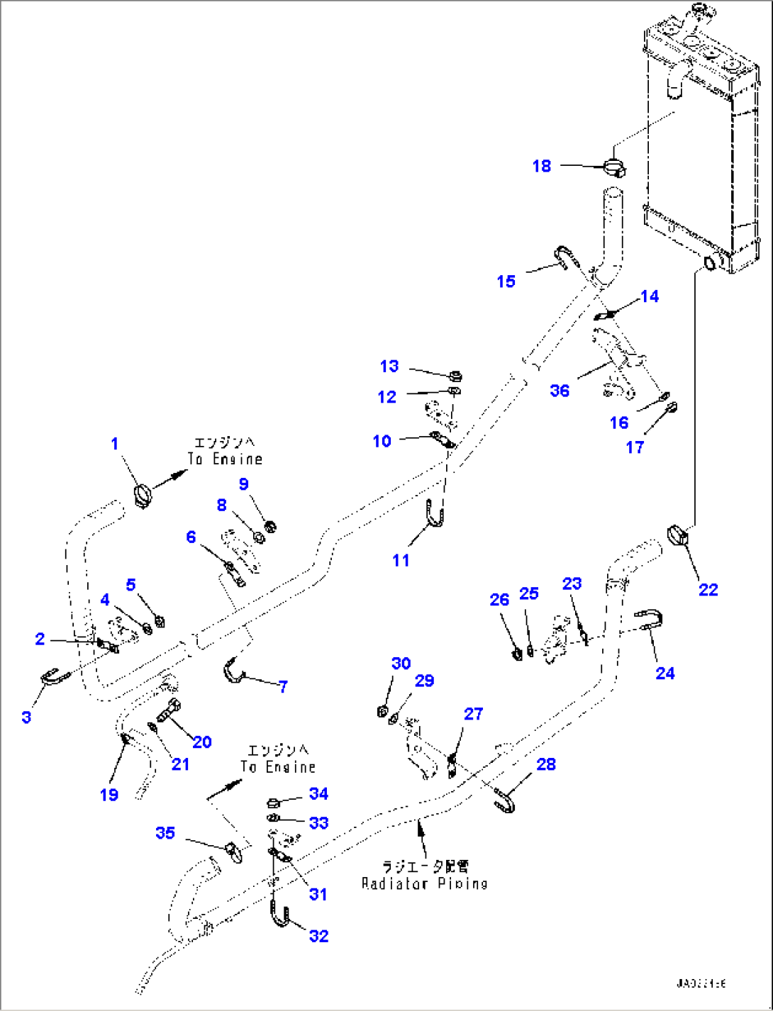 Cooling System, Piping Mounting (3/5) (#85001-)