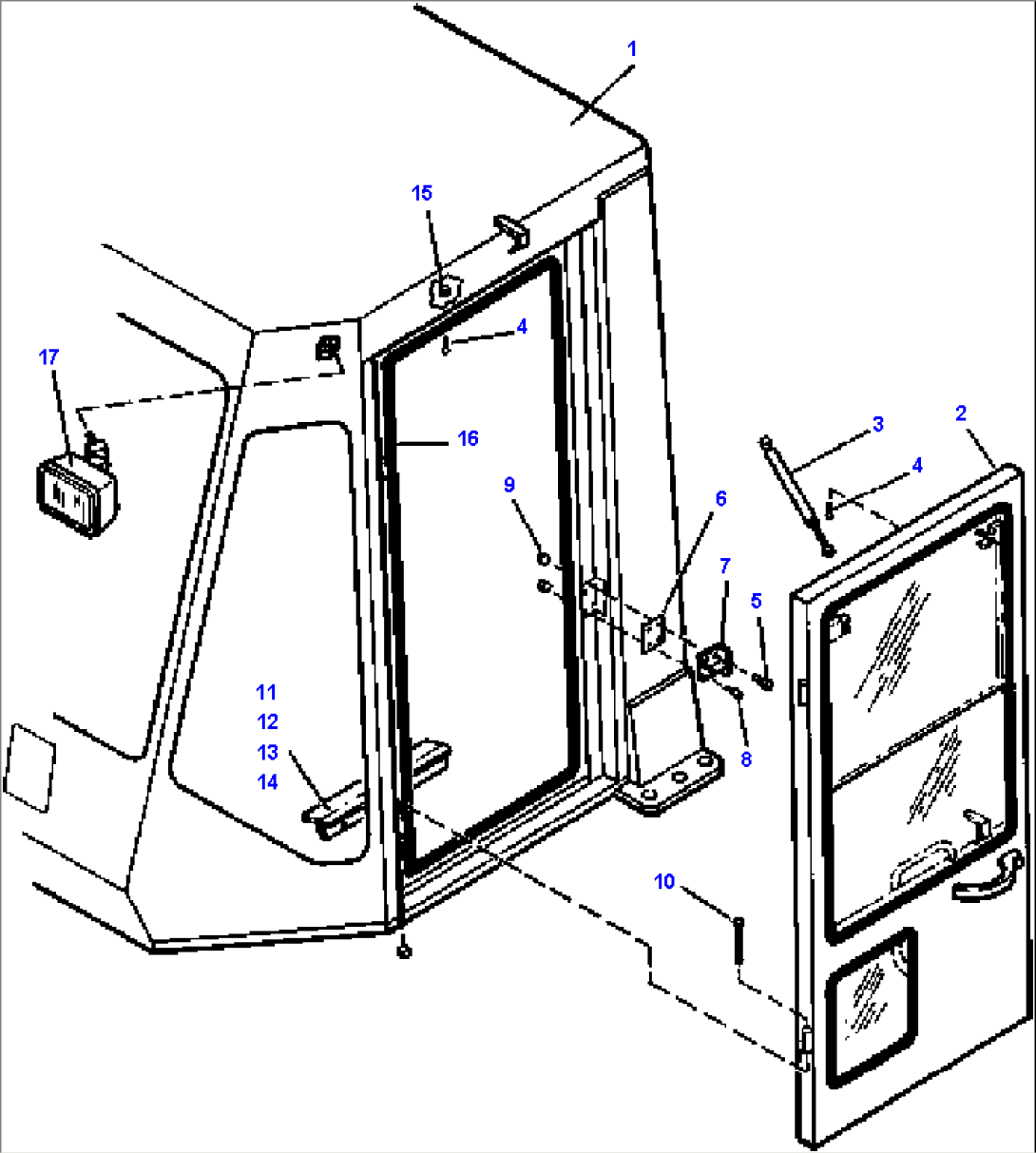 ROPS CAB COMPLETE ASSEMBLY - S/N 7001 - N/A