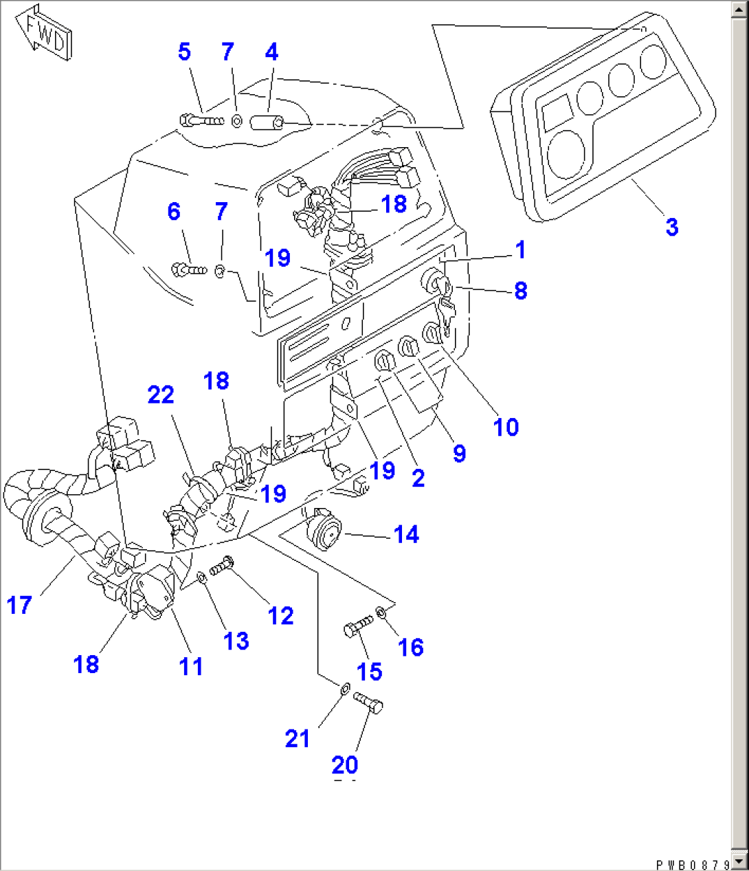 DASHBOARD (WITH AIR CON.) (WITH SIDE COVER) (PANEL AND WIRING)