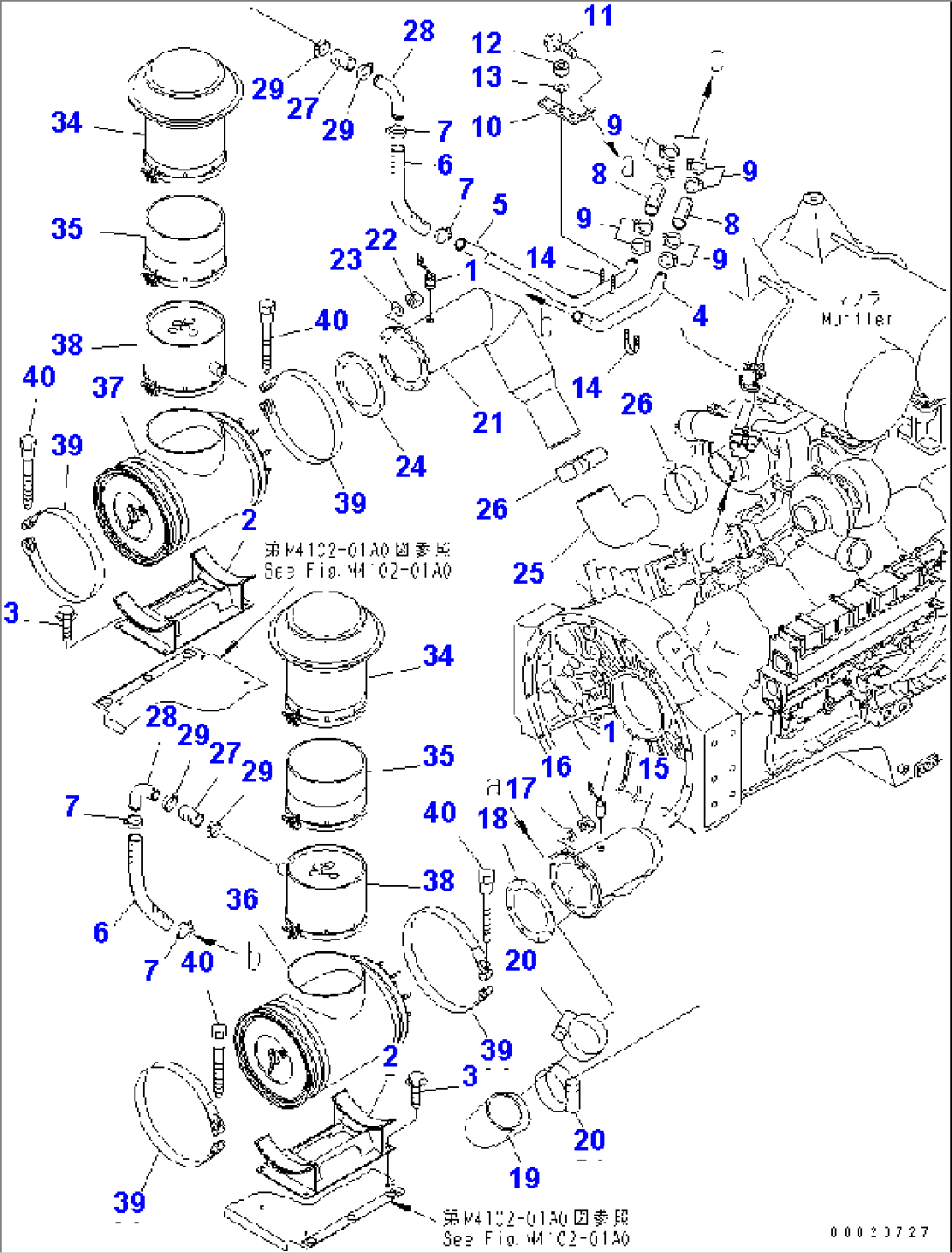 ENGINE (AIR CLEANER AND MOUNTING)(#52001-52008)